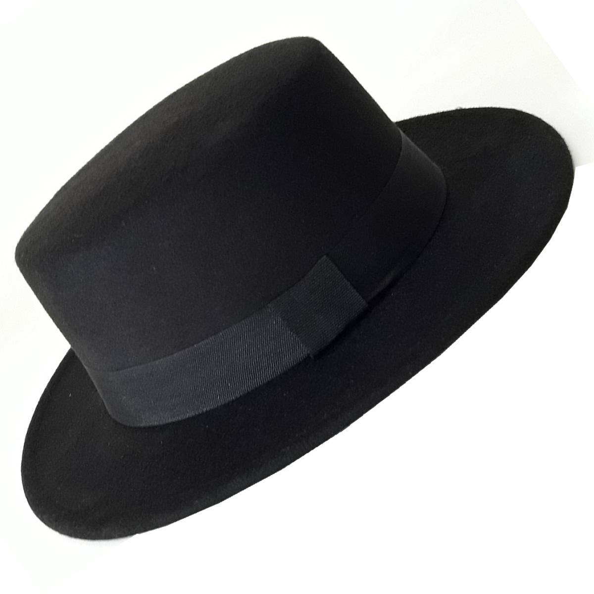 Chapeu palheta preto Clearance