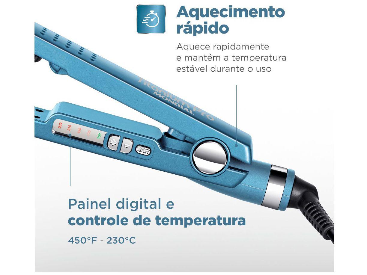 Chapinha/Prancha de Cabelo Mondial Titanium Pro