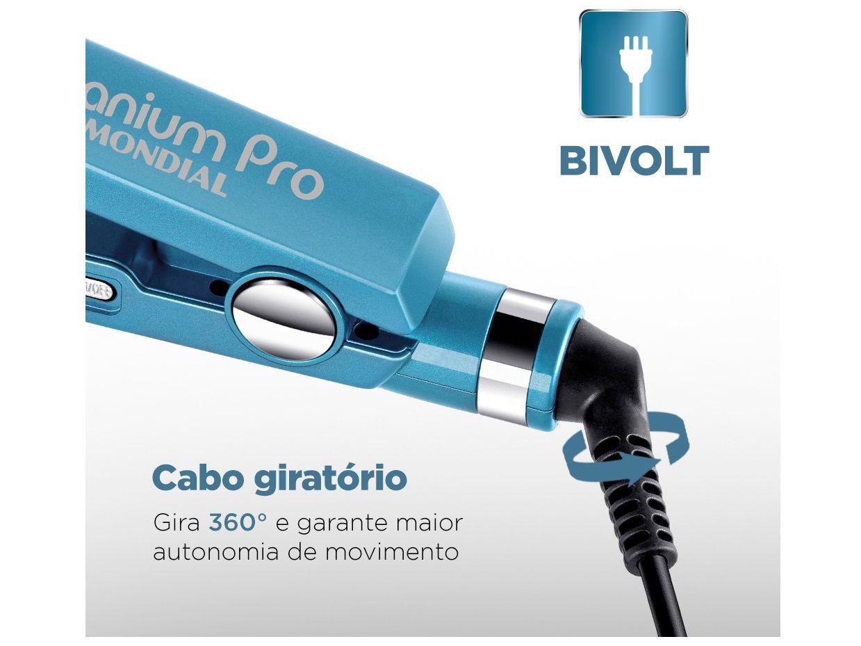 Chapinha/Prancha de Cabelo Mondial Titanium Pro
