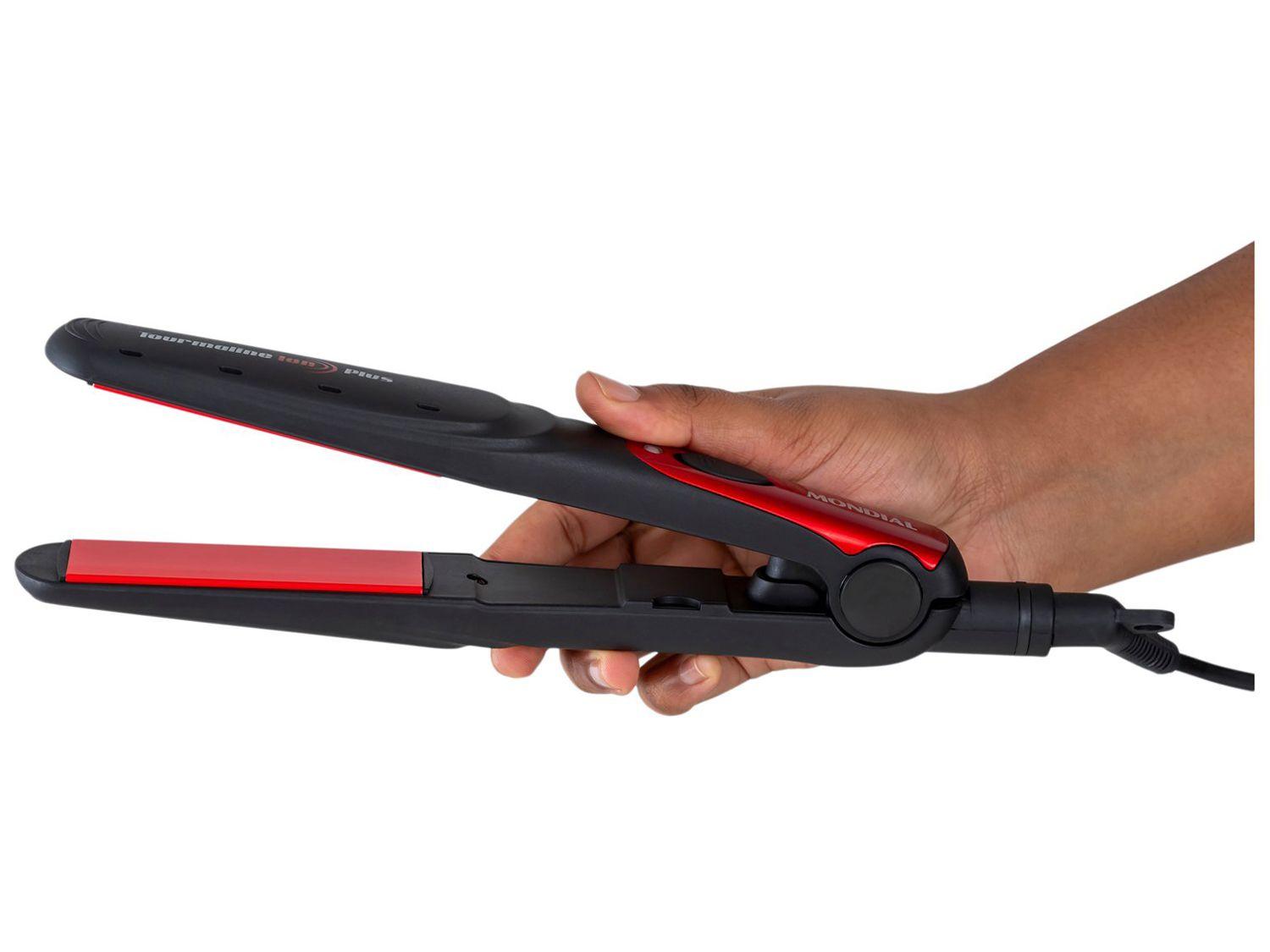 Chapinha/Prancha de Cabelo Mondial Tourmaline Ion Plus P-11 Cerâmica 200ºC
