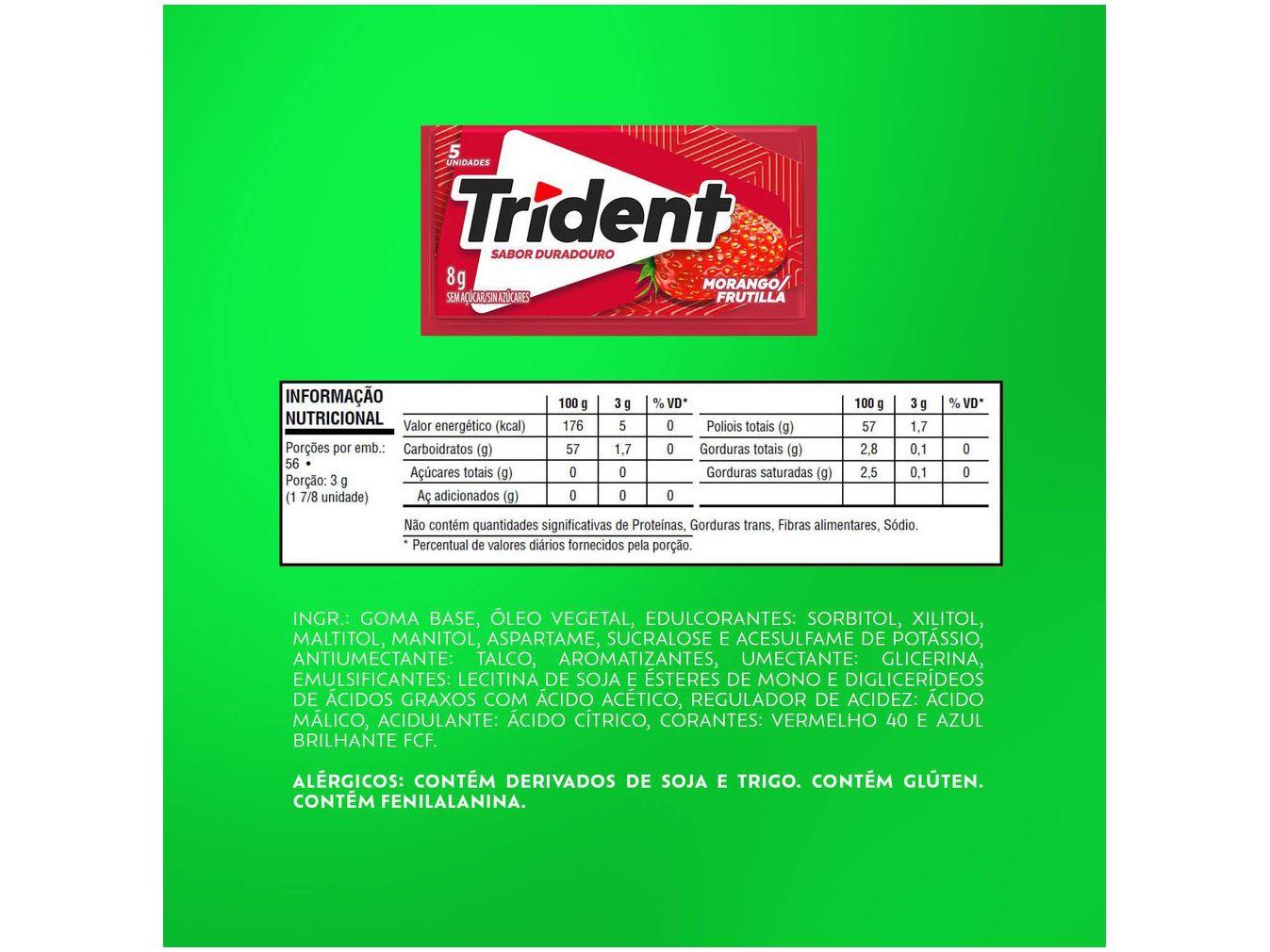 Chiclete Trident 5s Morango