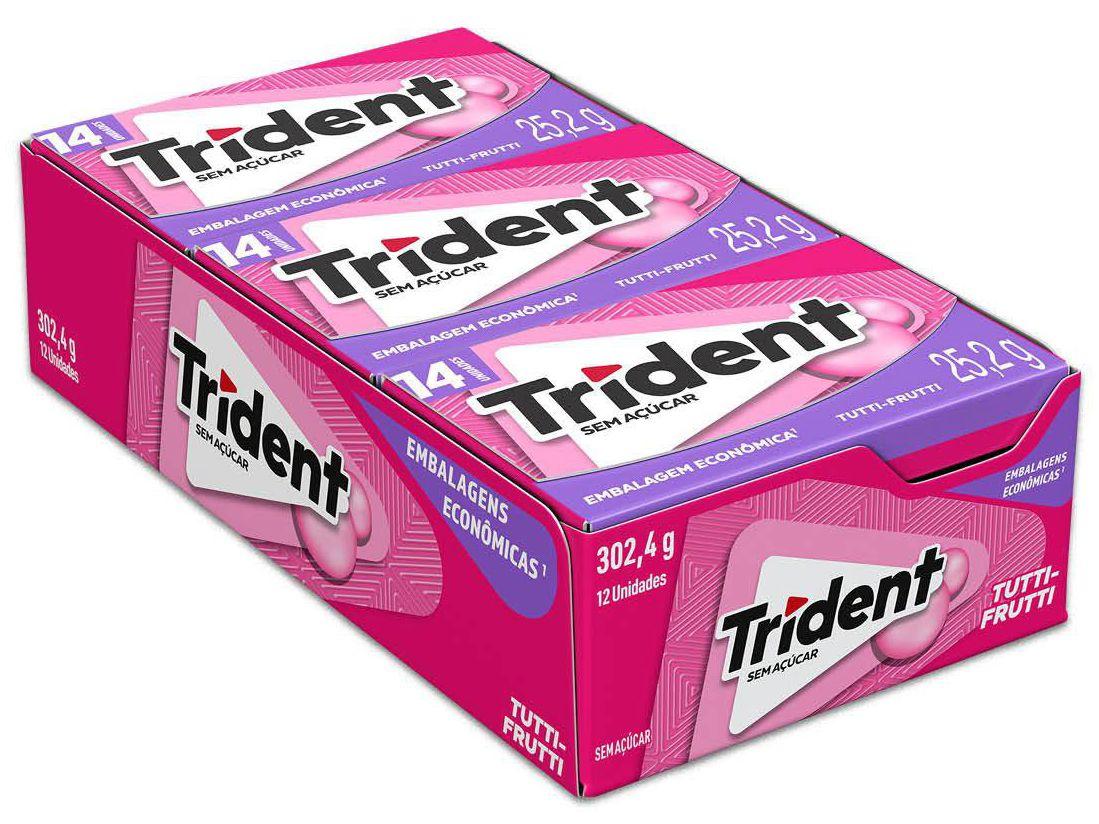 Chiclete Trident Tutti-Frutti Sem Açúcar