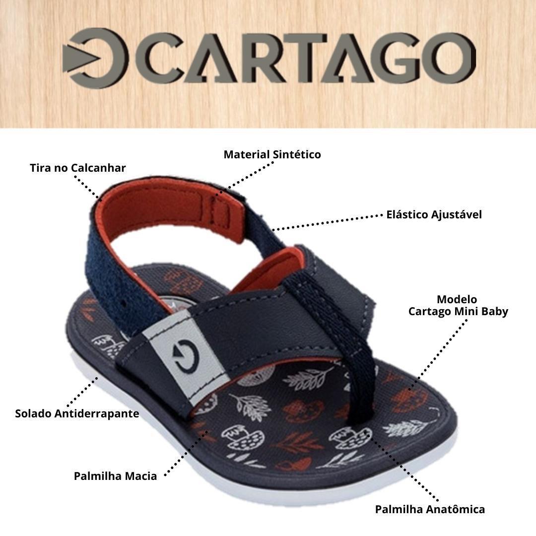 Chinelo de dedo Com Elástico Para Menino Baby Sandália Infantil Masculina  Bebe Cartago Mini 11559 Percata de Criança - Cartago Grendene Kids -  Chinelo Infantil - Magazine Luiza