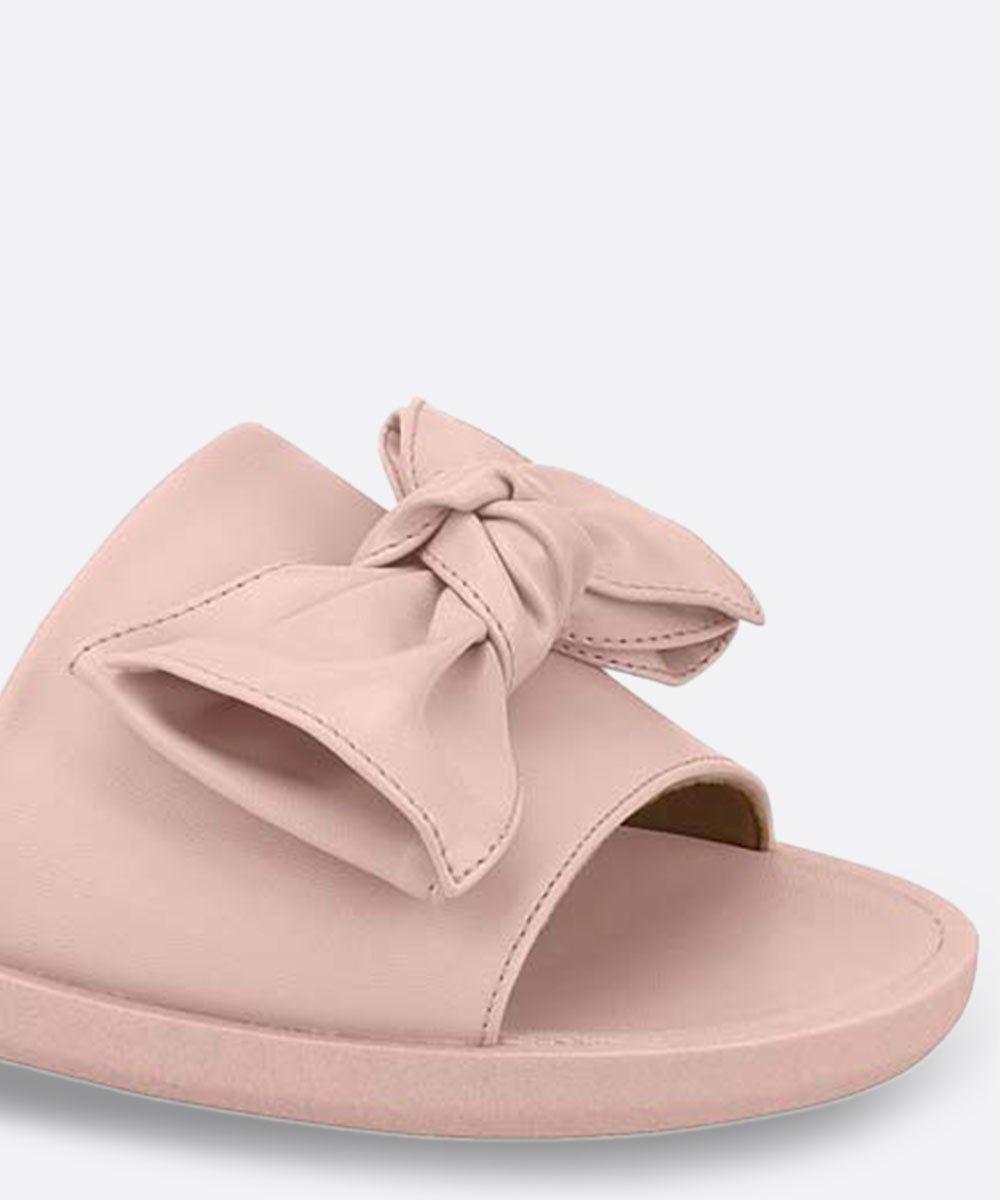 chinelo feminino slide laço vizzano