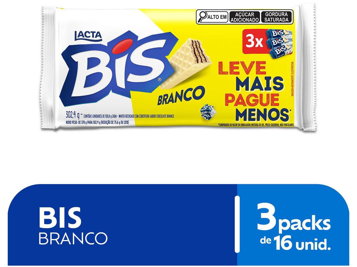 Chocolate Bis Branco 302,4g Lacta