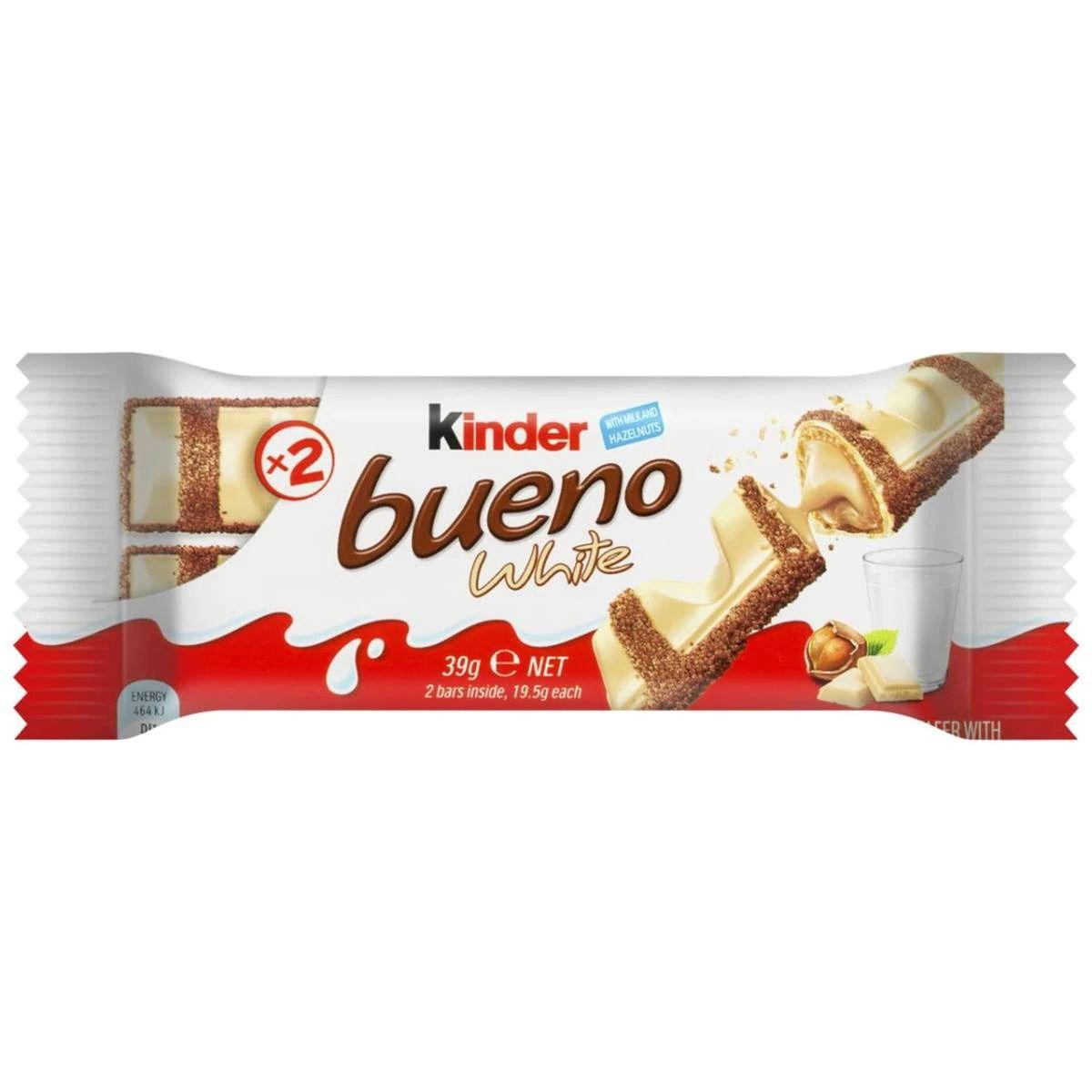 Chocolate Kinder Bueno Branco C/30un 39gr - Ferrero - Chocolate / Barra ...