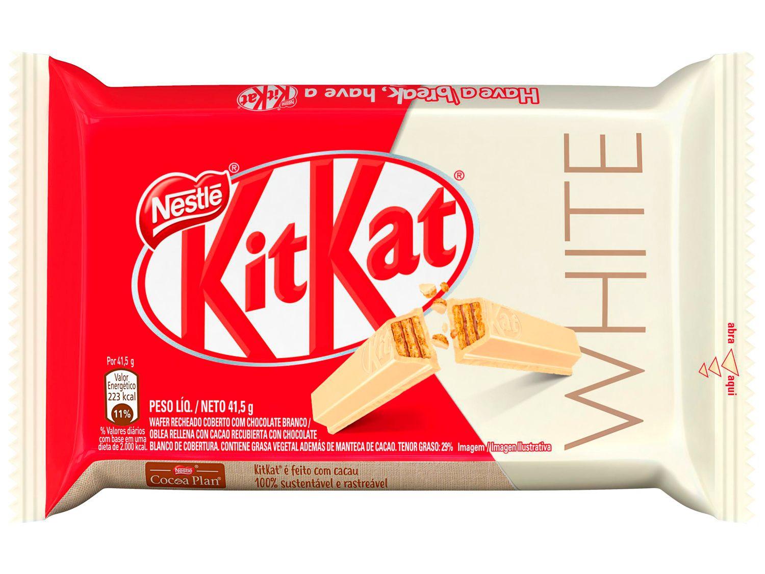 Chocolate Kit Kat White Chocolate Branco 24 Unidades Nestlé