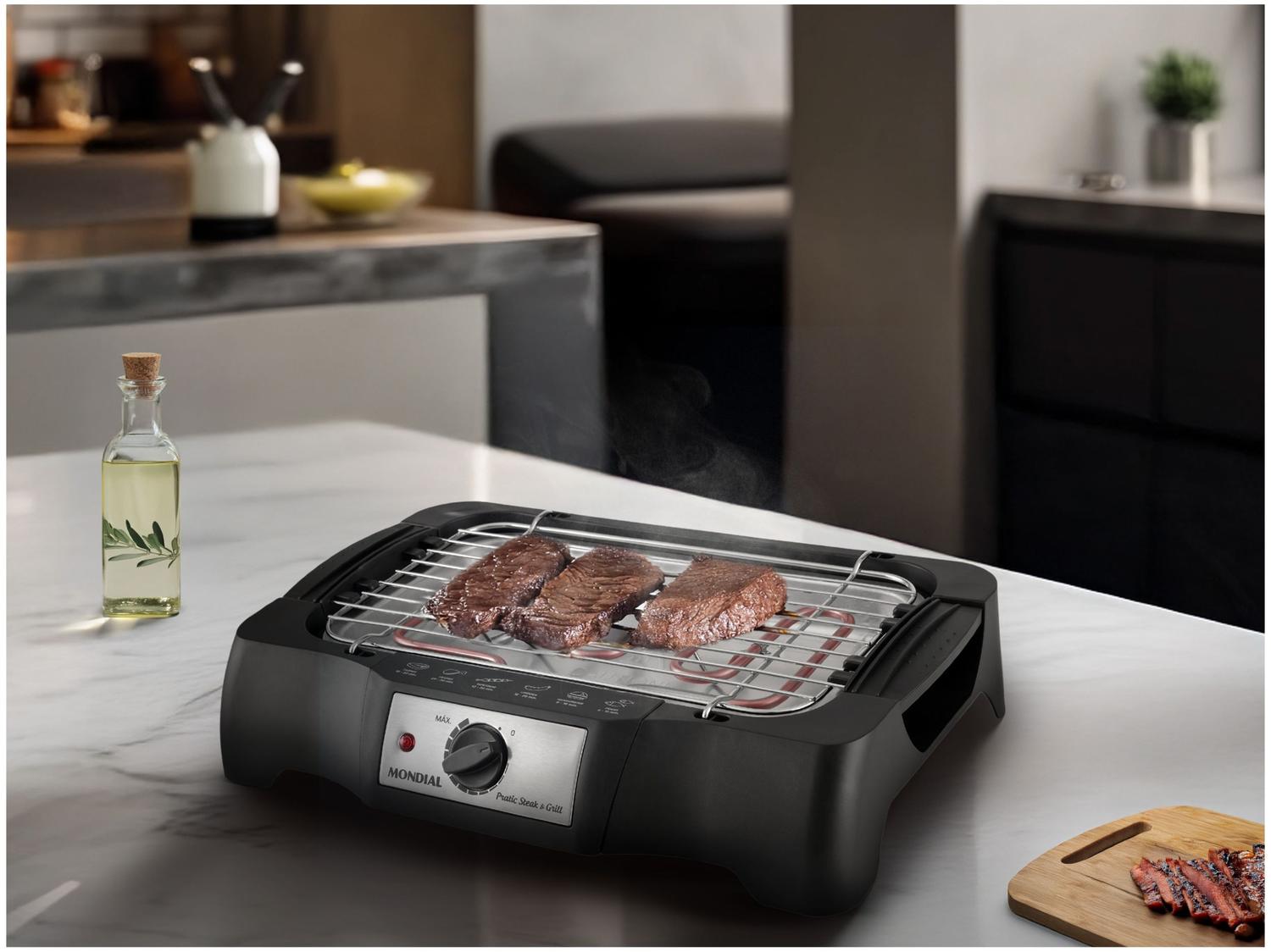 Churrasqueira Elétrica Mondial Pratic Steak & Gril