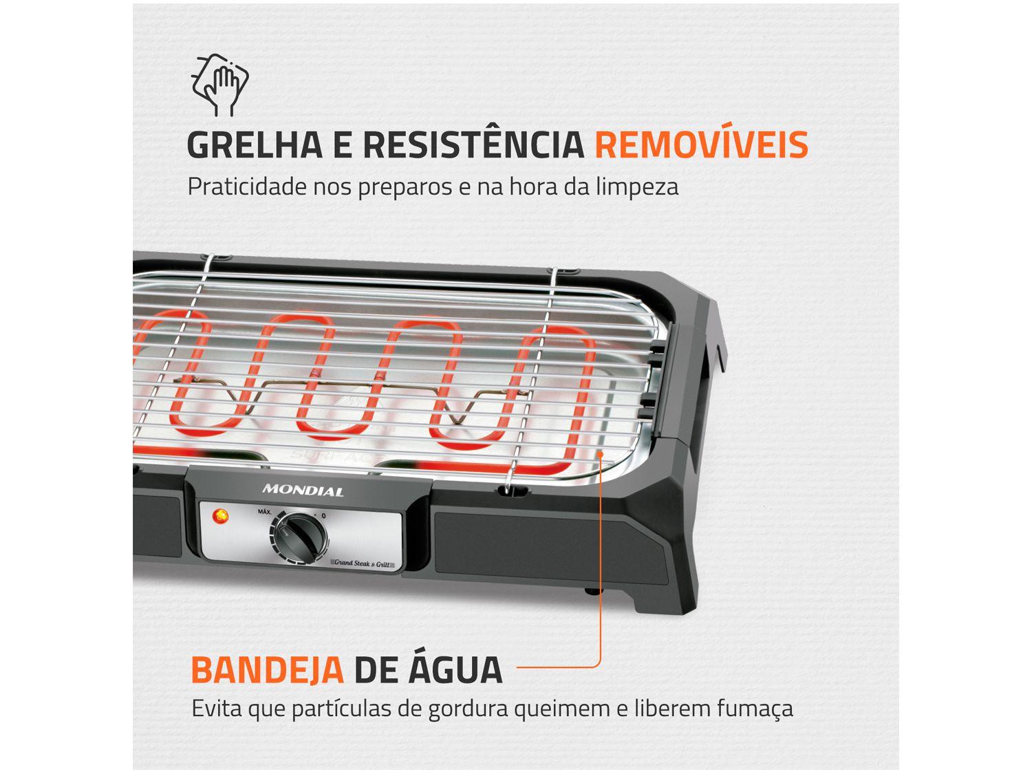 Churrasqueira Elétrica Portátil 2000W Mondial