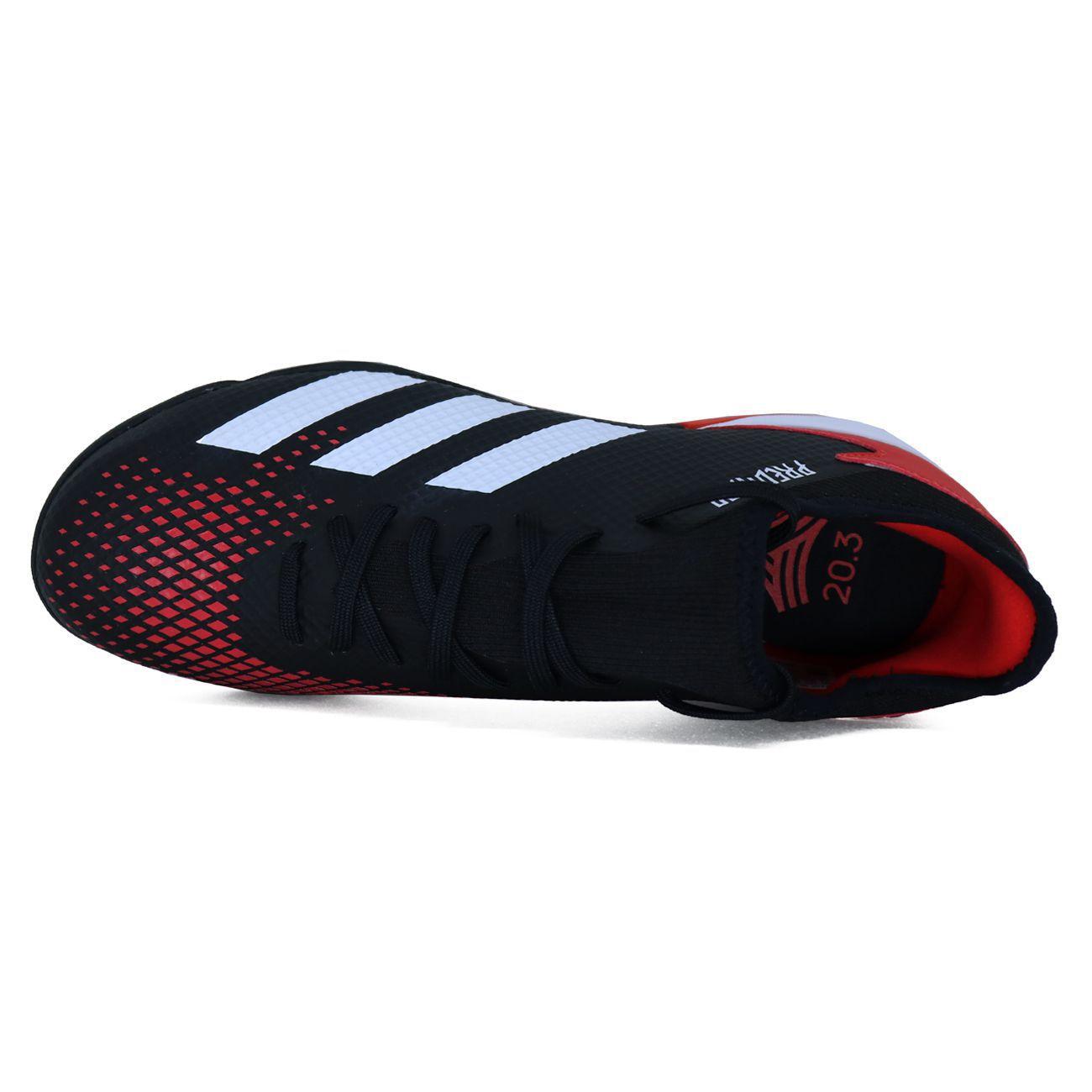 chuteira adidas predator 20.3 low tf society preta e branca