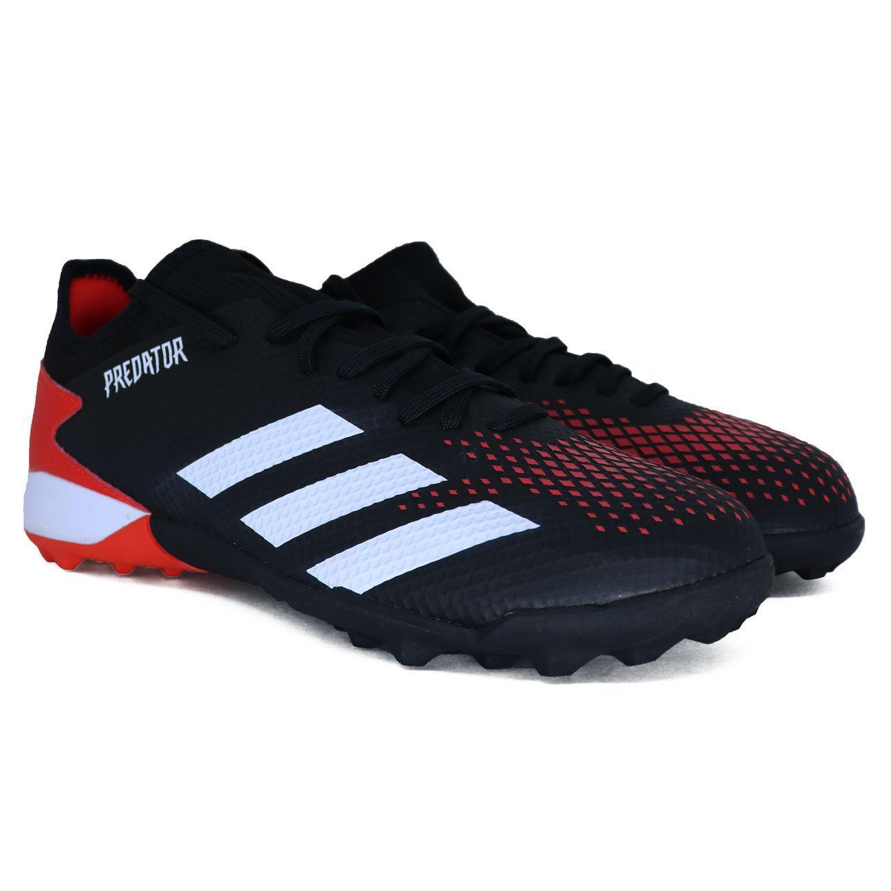 chuteira society adidas predator vermelha