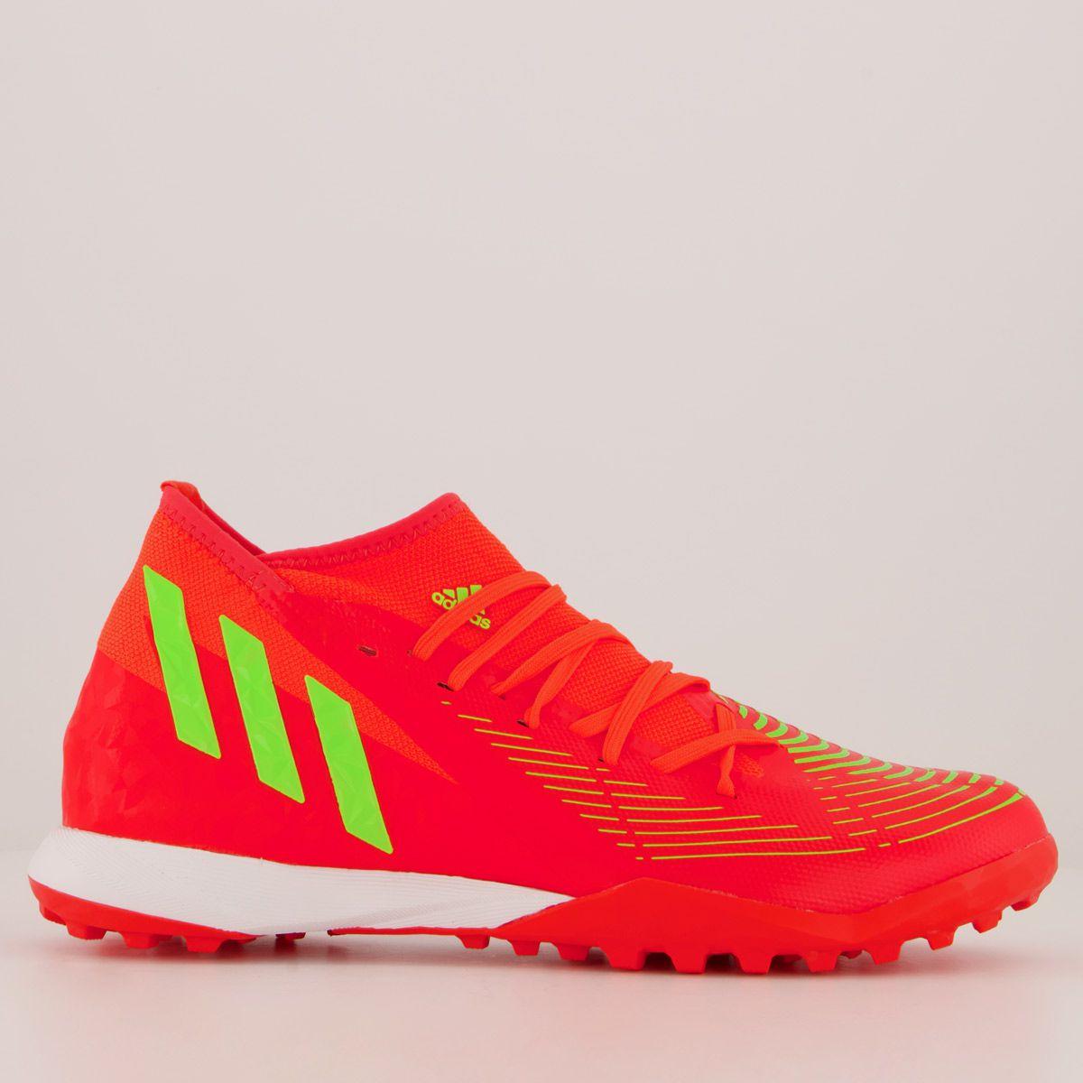 Chuteira Adidas Predator Edge 22.3 TF Society Vermelha Chuteira Magazine Luiza