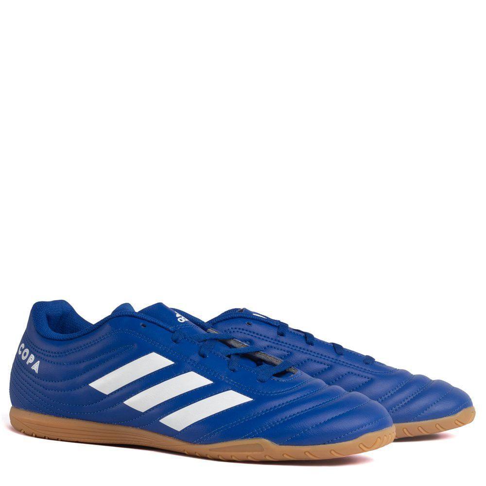 chuteira de futsal adidas azul