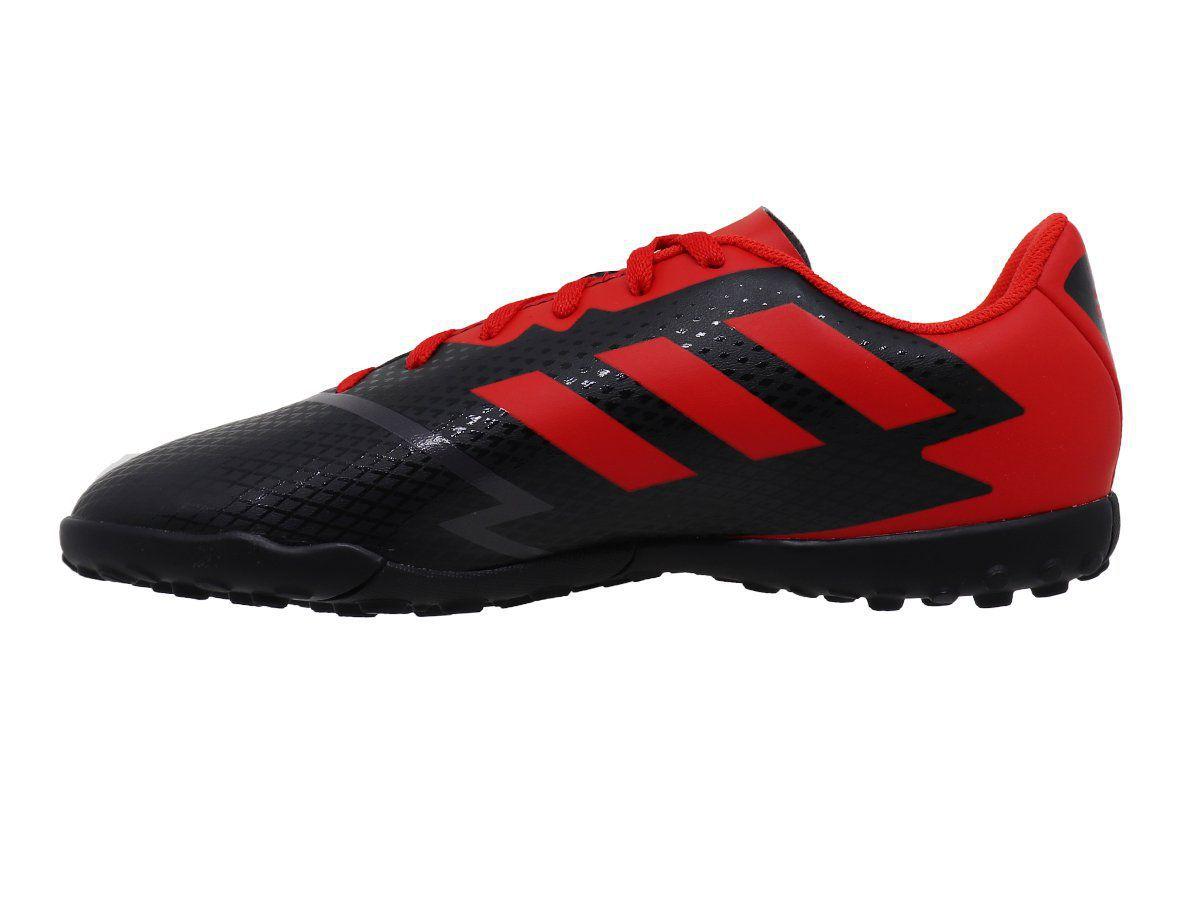 chuteira adidas society vermelha e preta