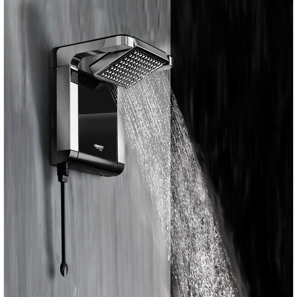 Chuveiro Lorenzetti Acqua Star Ultra 220V/6800W Preto/Cromado ...