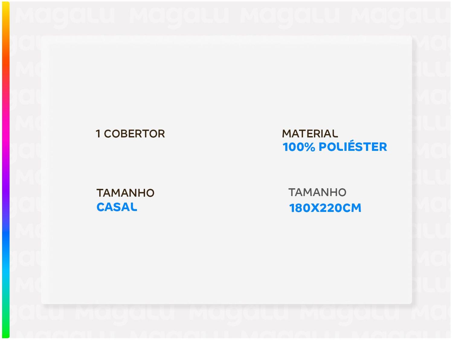 Cobertor Casal Jolitex Microfibra 100% Poliéster