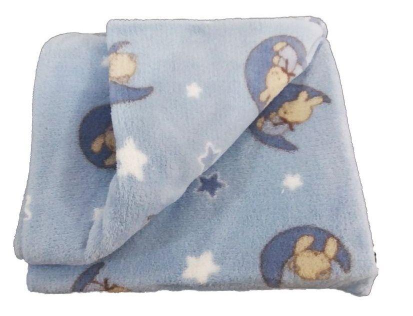 Cobertor de Bebê Colibri Fofura Urso Azul Cobertor