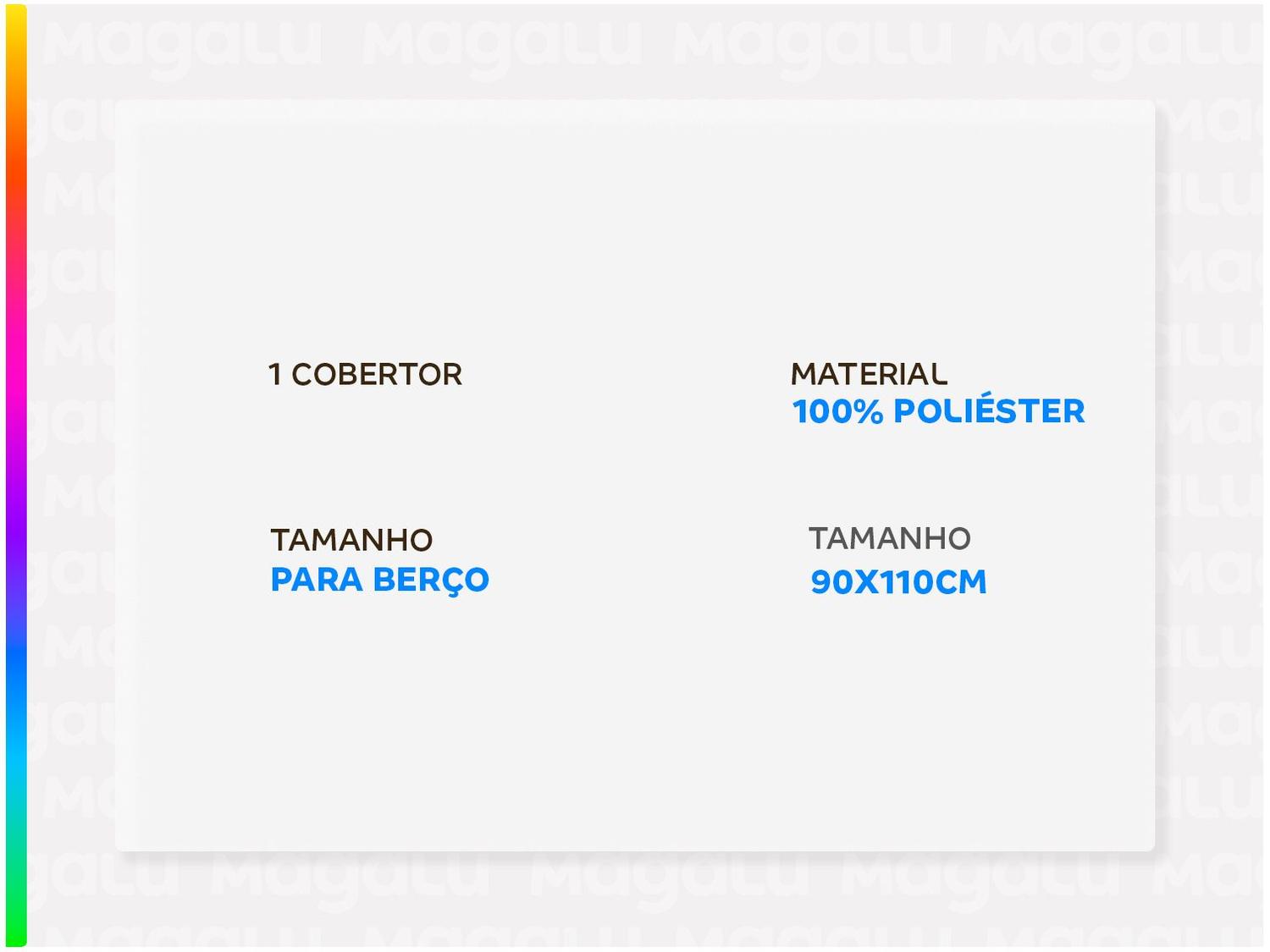 Cobertor Infantil de Berço Jolitex de Microfibra Soninho Azul