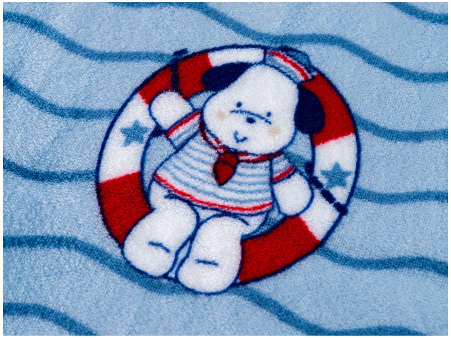 Cobertor Infantil para Berço Jolitex de Microfibra Flannel Kyor Marinheiro Azul