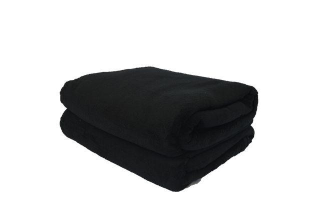 Cobertor Microfibra Plush Preto Cobertores parahyba
