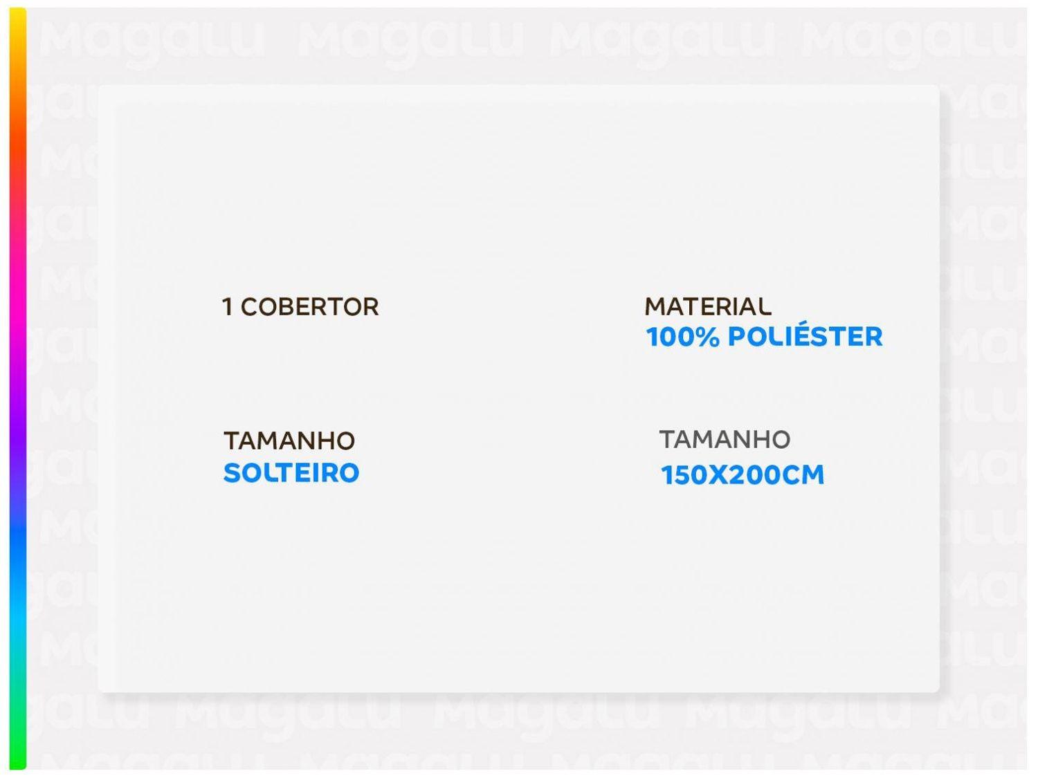 Cobertor Solteiro Jolitex de Microfibra Raschel Plus Homem Aranha Azul