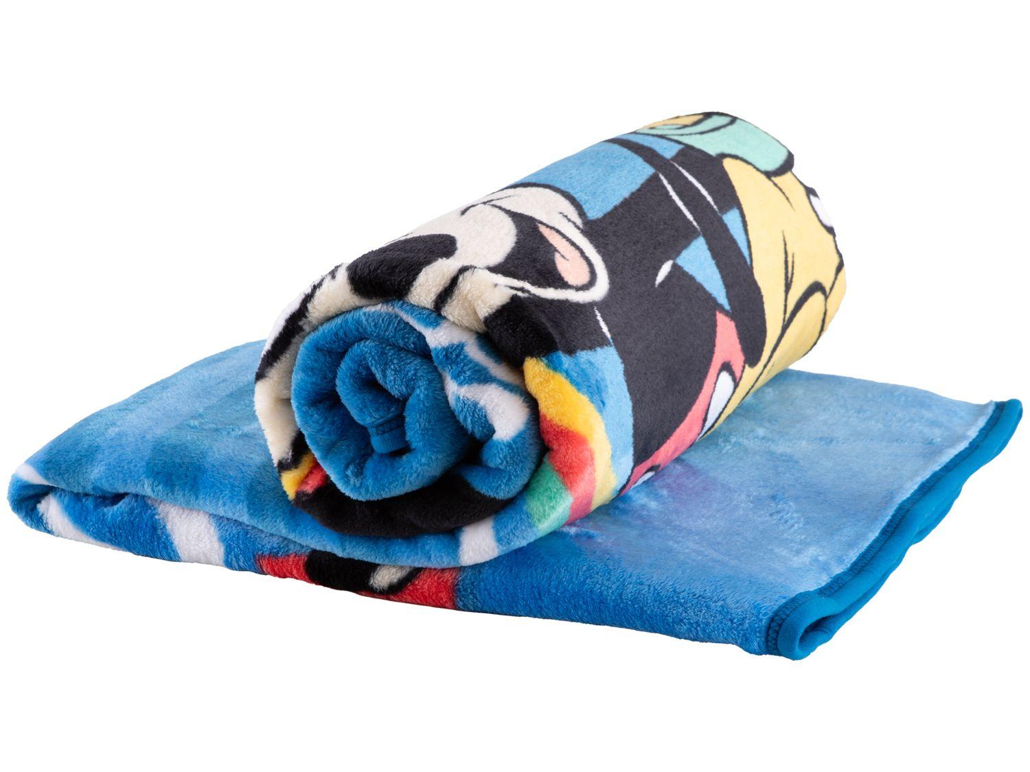 Cobertor Solteiro Jolitex de Microfibra Raschel Plus Mickey Best Pals Azul
