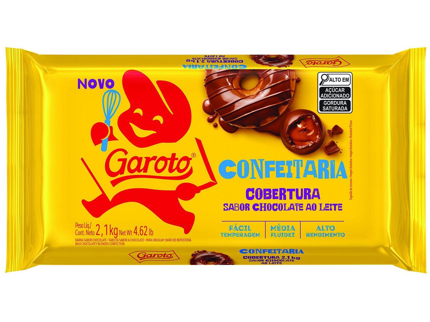 Cobertura Chocolate ao Leite Garoto Integral Confeitaria 2,1kg