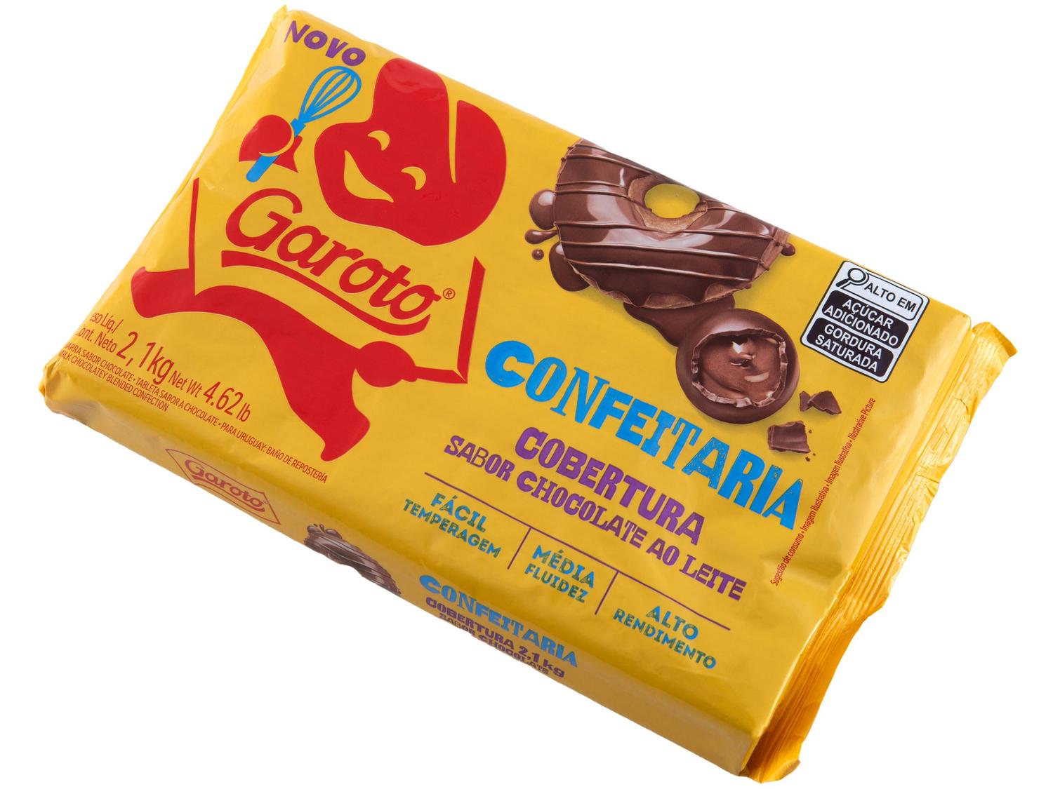 Cobertura Chocolate ao Leite Garoto Integral Confeitaria 2,1kg