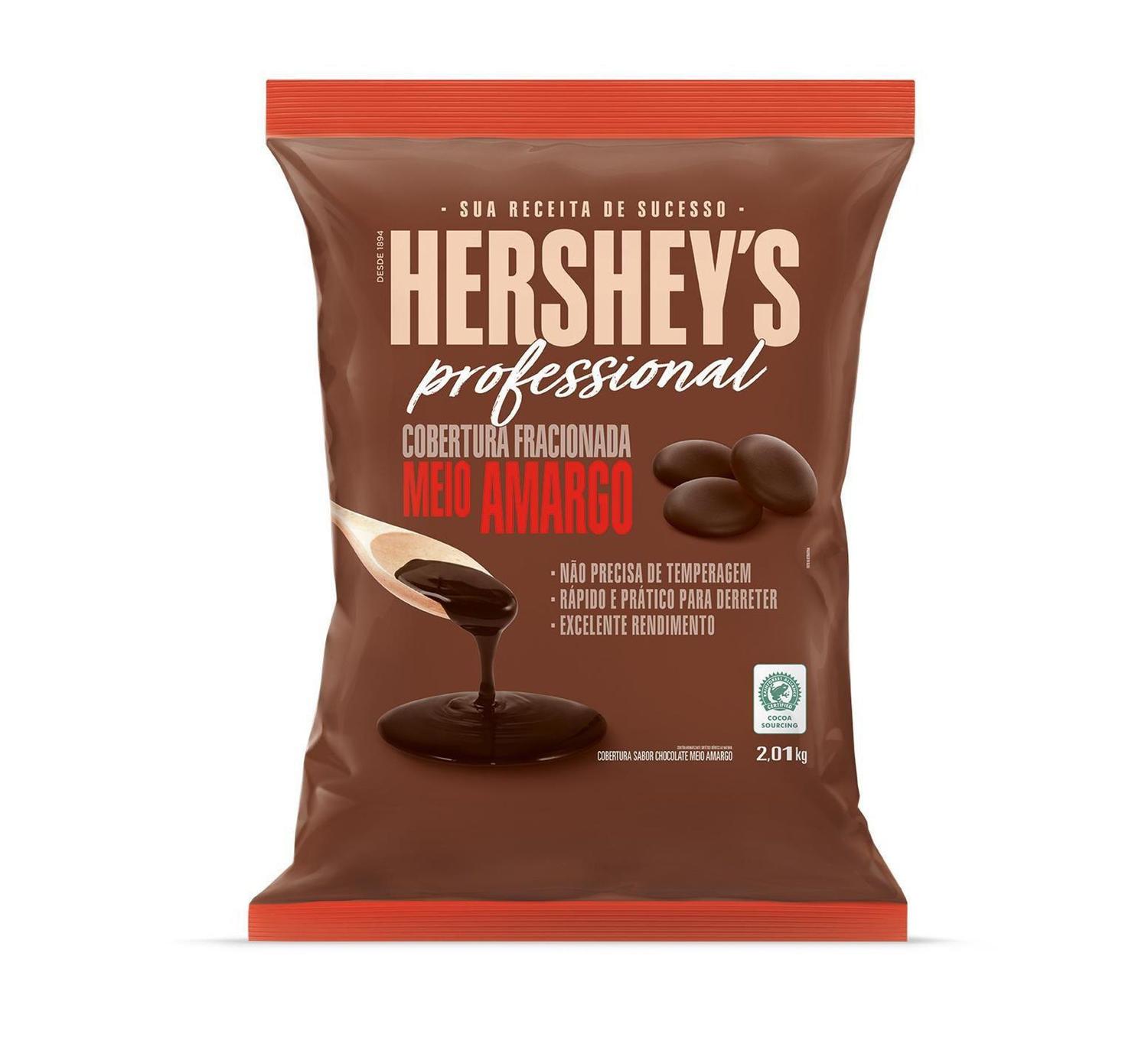 Cobertura Fracionada Sabor Meio Amargo (Moeda) 2,01Kg - Hershey's ...