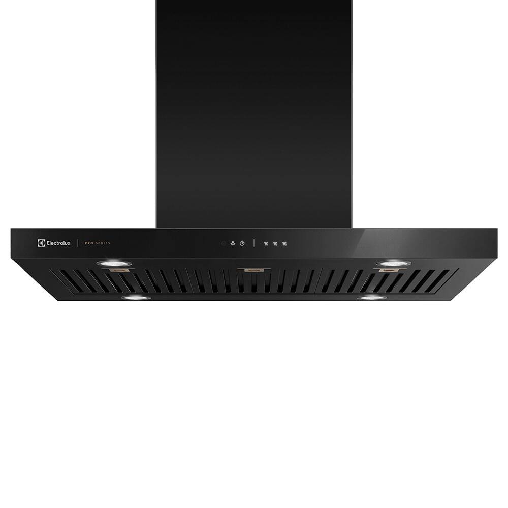 Coifa De Ilha Electrolux 90cm Preta Pro Series Com Painel Touch E Filtro Baffle 90civ
