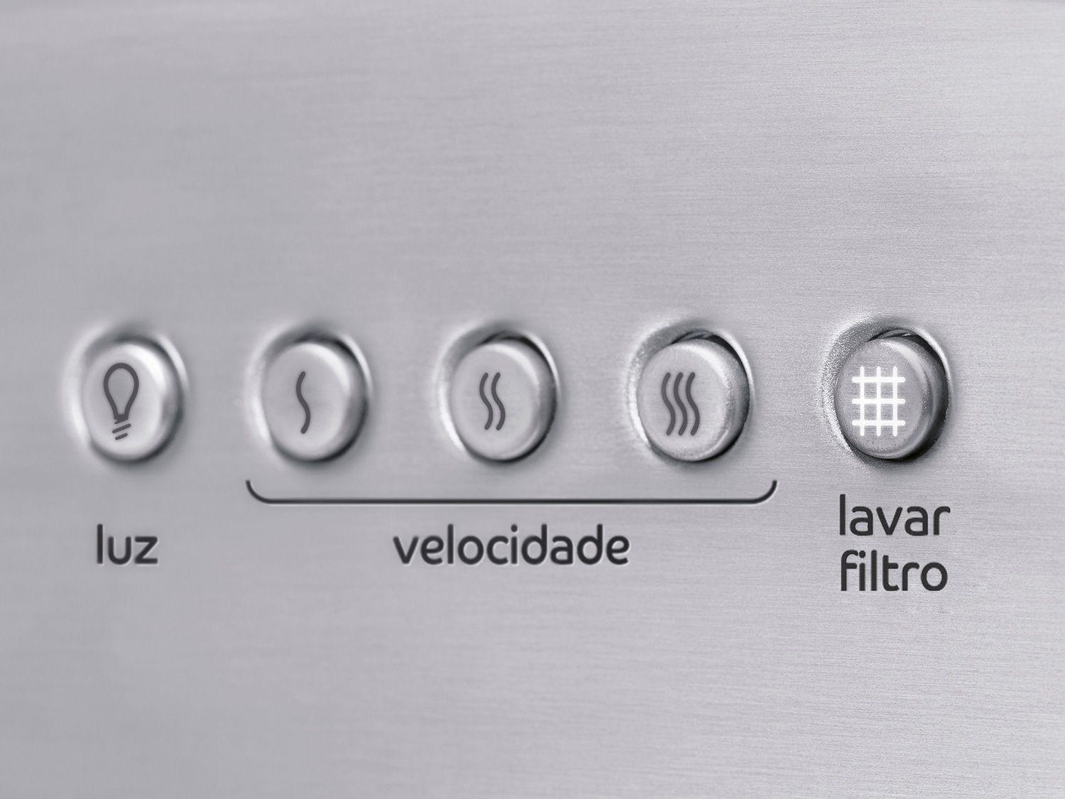 Coifa de Parede Consul 60cm Inox 4 Bocas