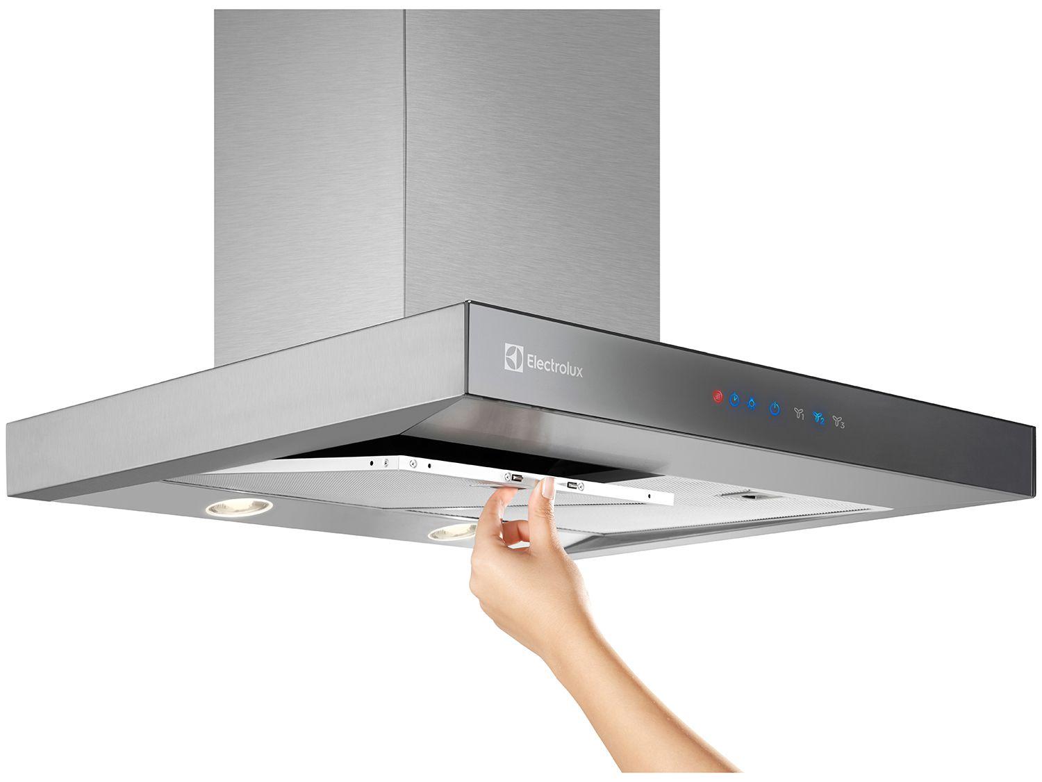 Coifa de Parede Electrolux 60cm 4 Bocas 3 Velocidades Blue Touch