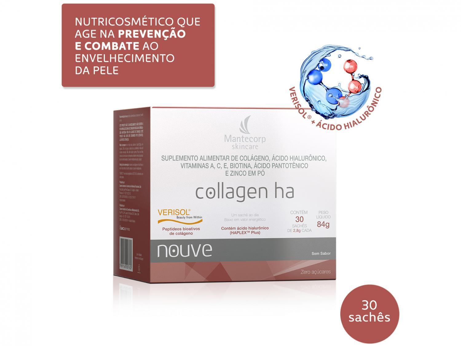 Colágeno Verisol Mantecorp Nouve Collagen HA 30 Sachês sem Sabor