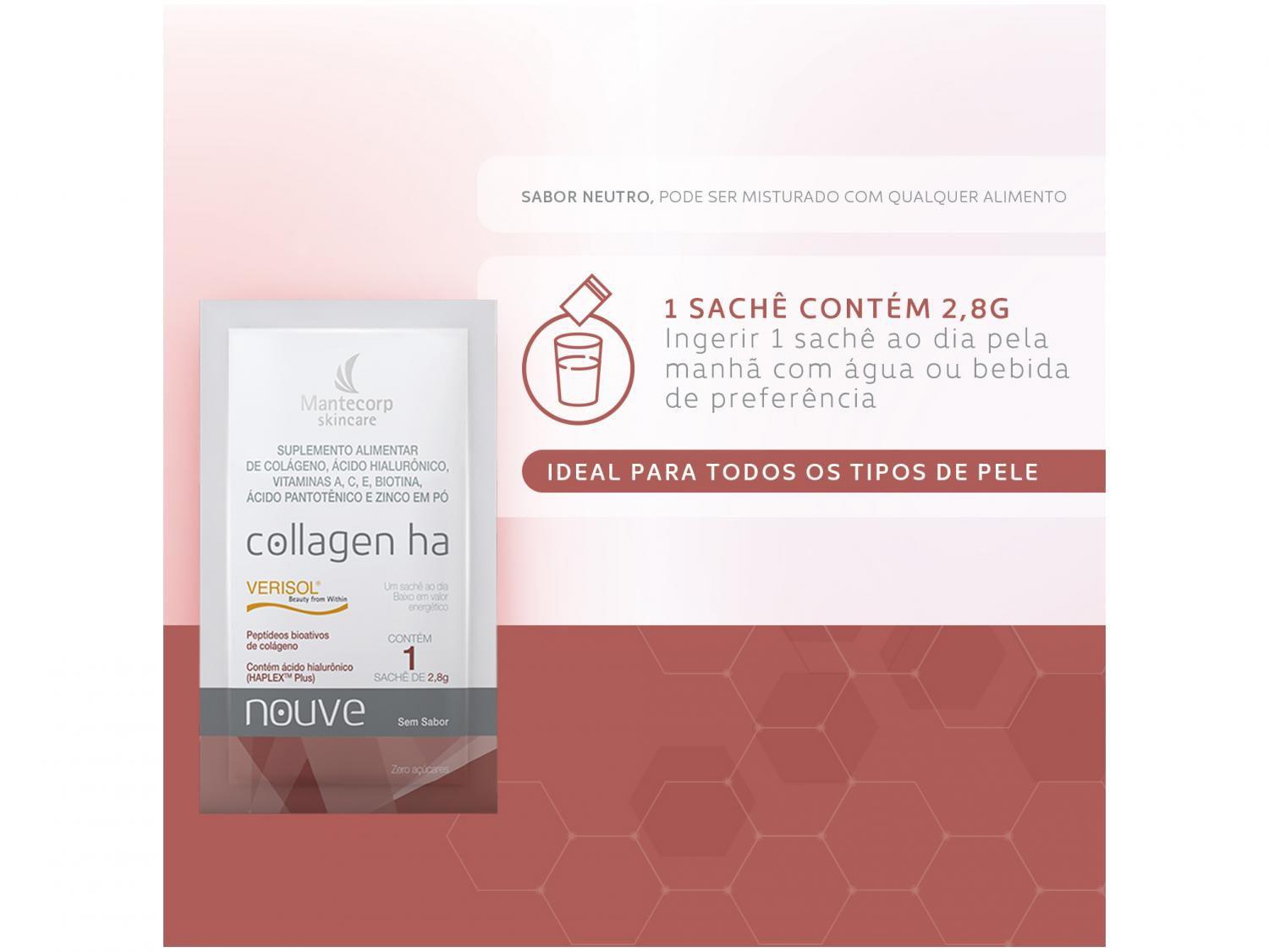 Colágeno Verisol Mantecorp Nouve Collagen HA 30 Sachês sem Sabor