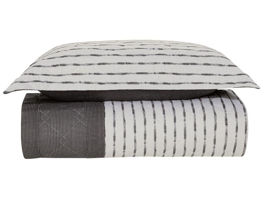 Colcha Solteiro Karsten 100% Algodão Mendi Branco e Preto 2 Peças