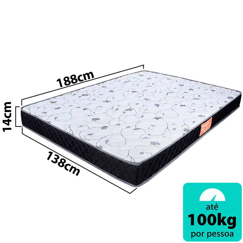 Colchão Casal Espuma D33 Selada Anti Ácaro / Anti Fungo / Anti Alérgico BF  Colchões 138x188x14cm - Colchão Casal - Magazine Luiza