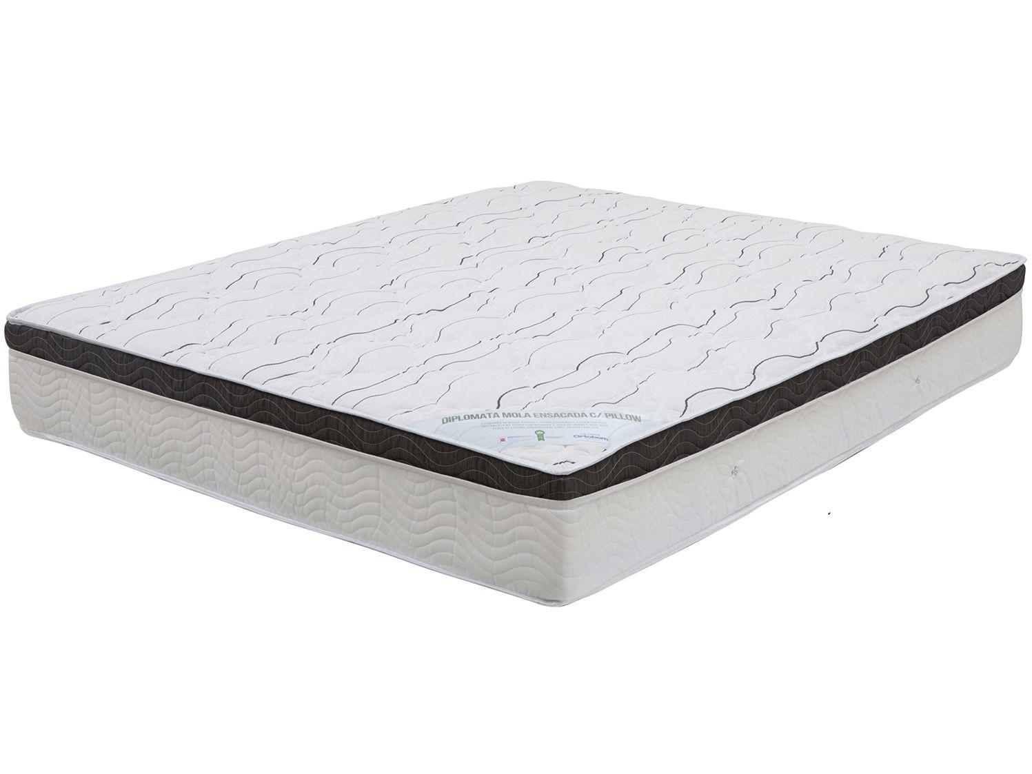 Cama Box Queen Colchão Molas Ensacadas Espuma Nasa Viscoelástica Ortopédico  D33 com Pillow - Bf Colchões em Promoção | Ofertas na Americanas