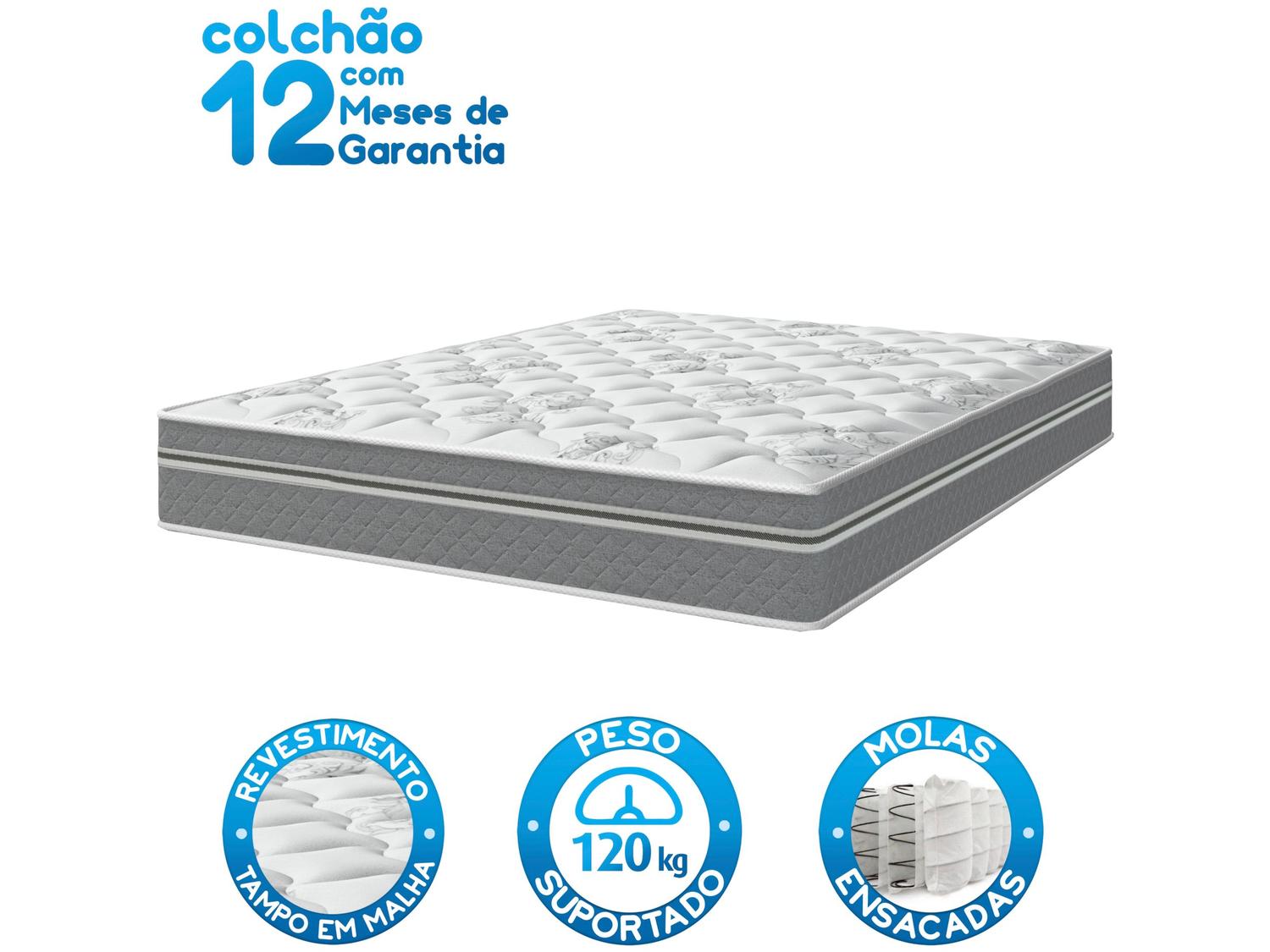 Colchão Casal Umaflex de Molas Ensacadas 20x138x188cm Beta