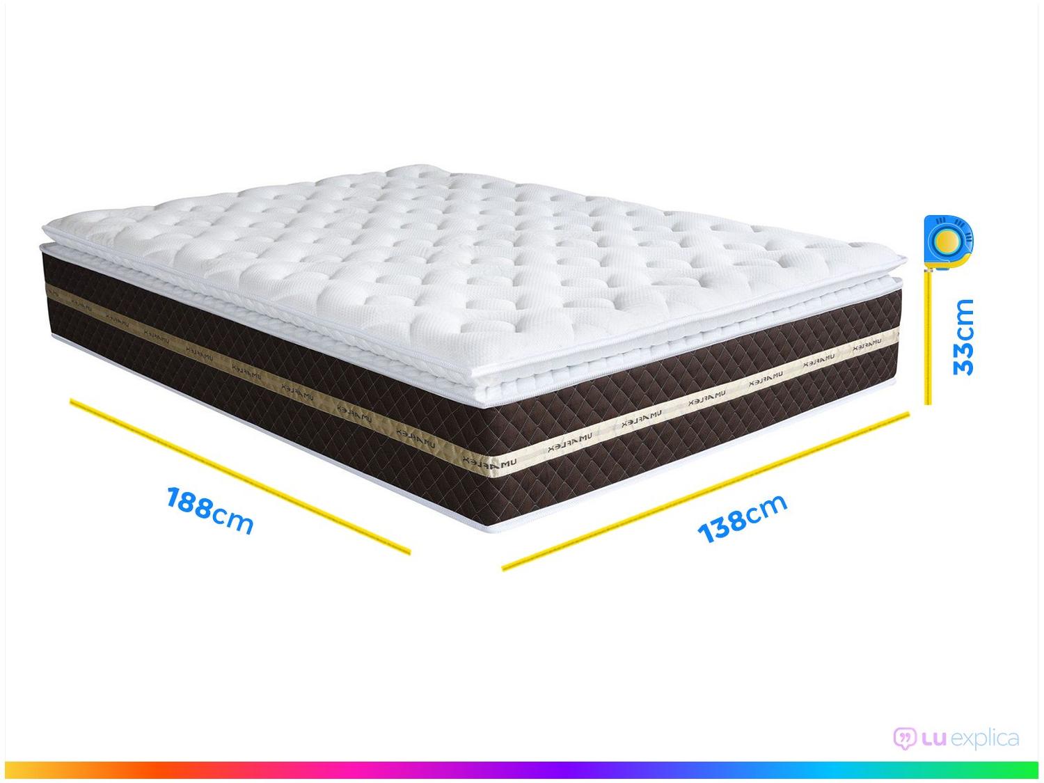 Colchão Casal Umaflex de Molas Ensacadas 33x138x188cm Prada