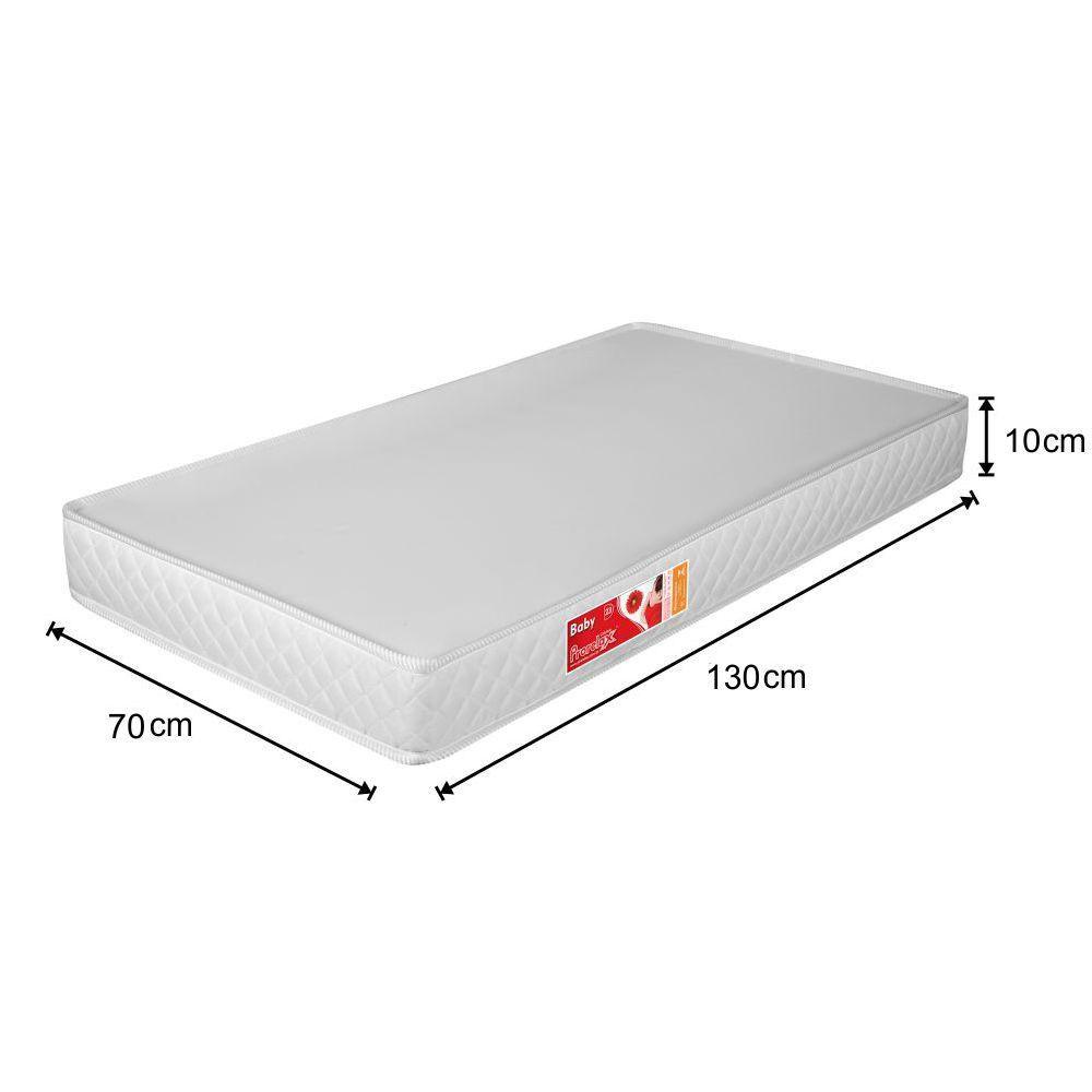 Colchão para Berço Liso Branco 130 x 70 x 10 cm D18 - Prorelax ...