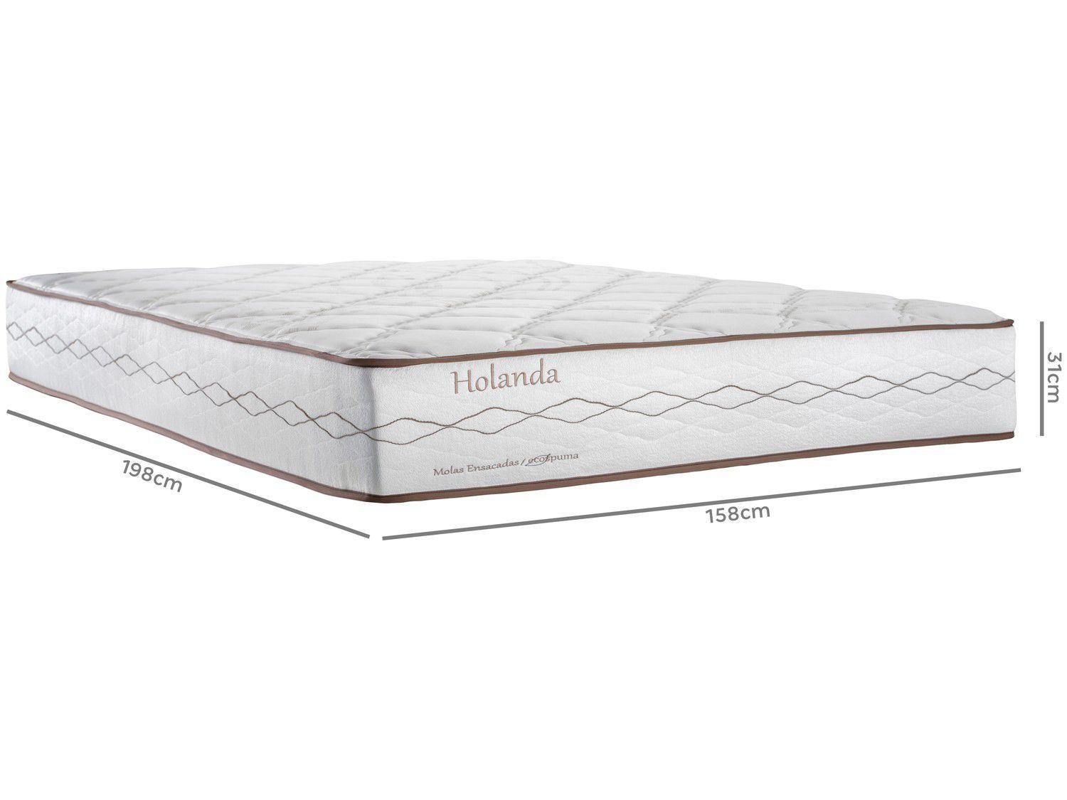 Colchão Queen Herval Mola Ensacada - 31cm de Altura Holanda - Colchão Queen  Size - Magazine Luiza