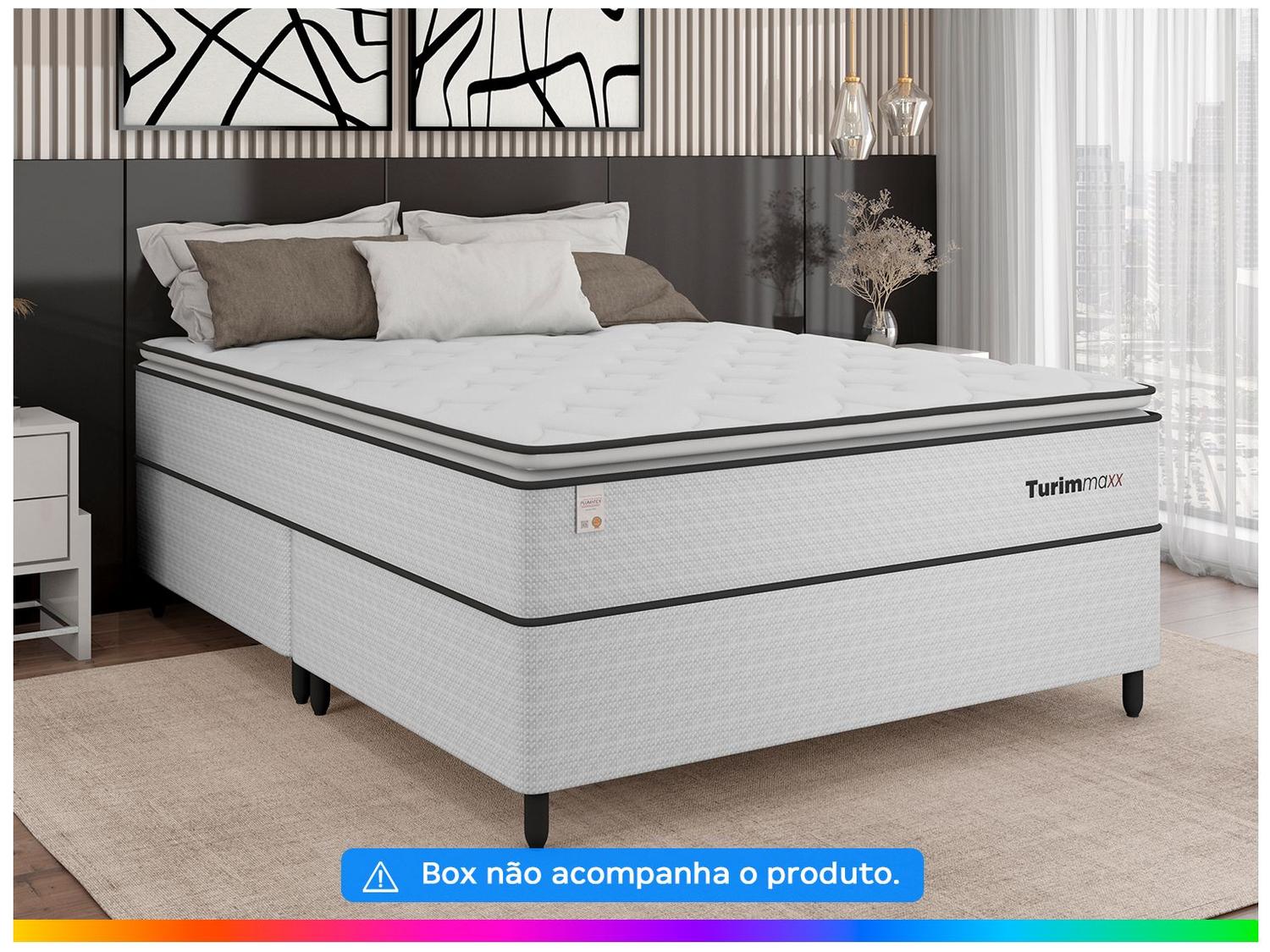 Colchão Queen Plumatex Colchões de Molas Ensacadas 28x158x198cm Turim Maxx