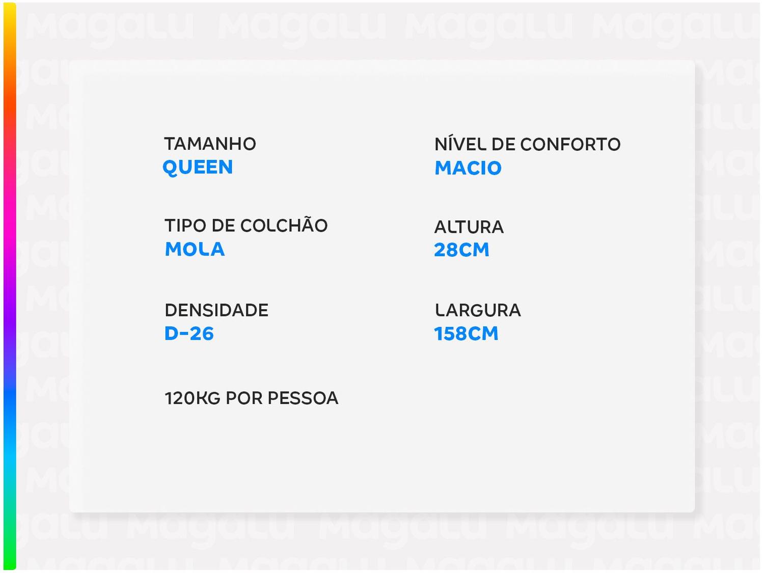 Colchão Queen Plumatex de Mola Ensacada