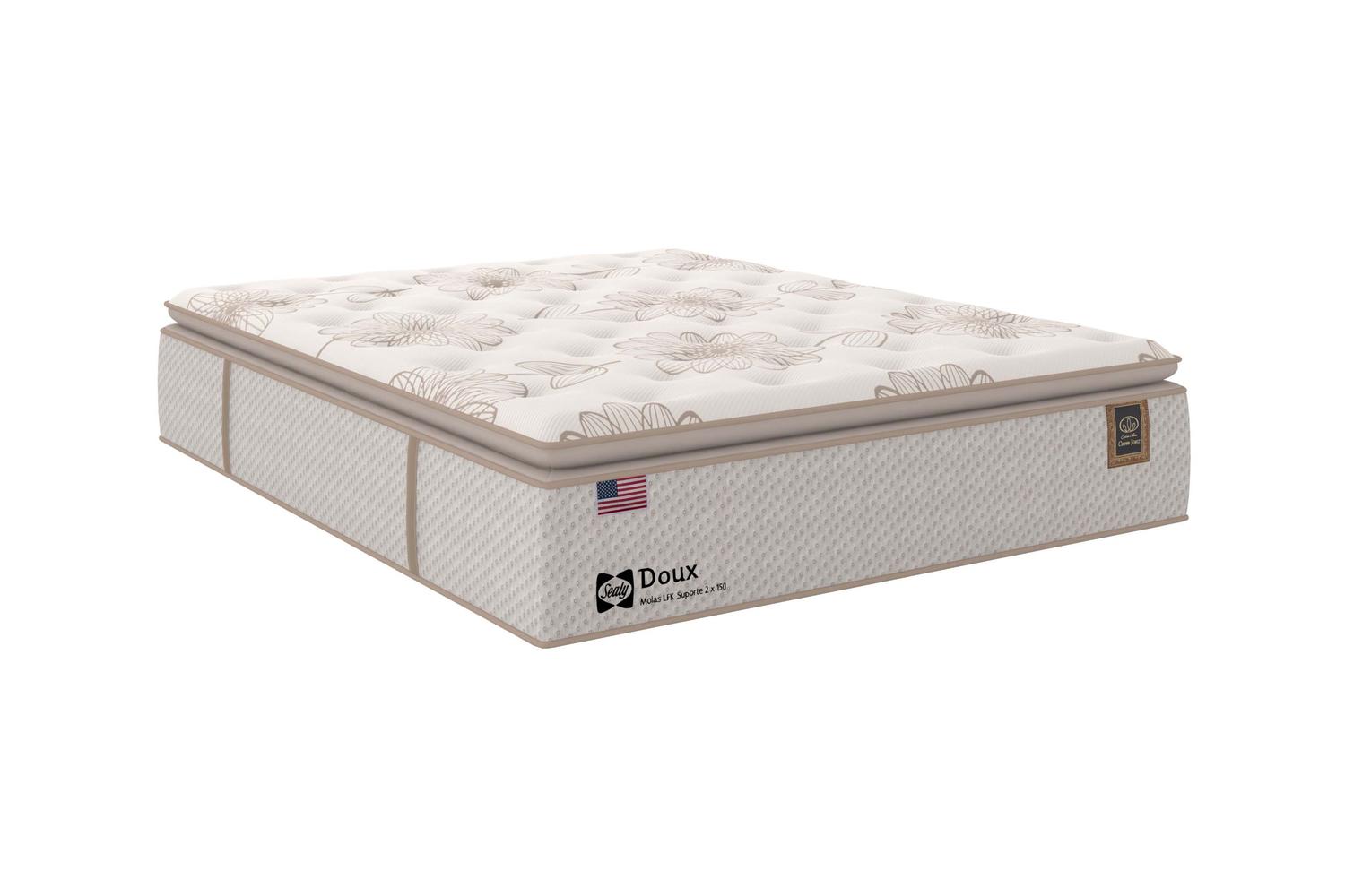 Colchão Queen Sealy de Mola 36x158x198cm Doux Comfort