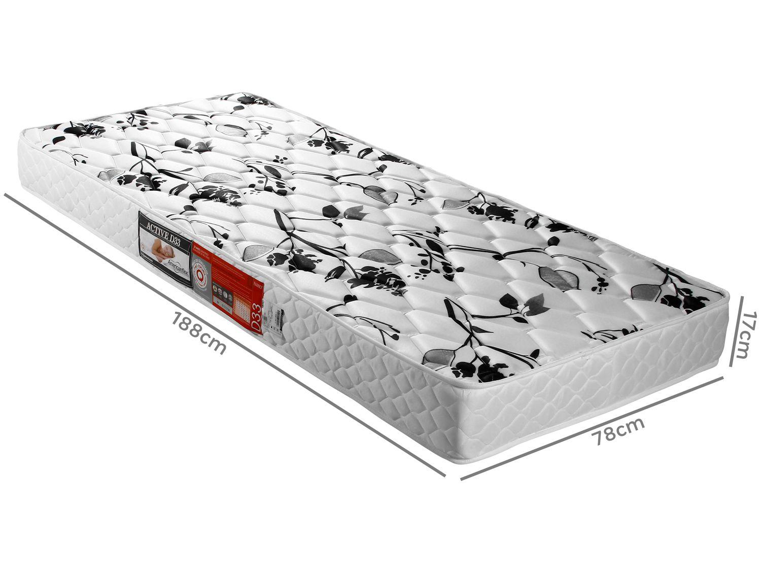 Colchão Solteiro Americanflex Espuma D-33 78x188cm - Active - Colchão ...