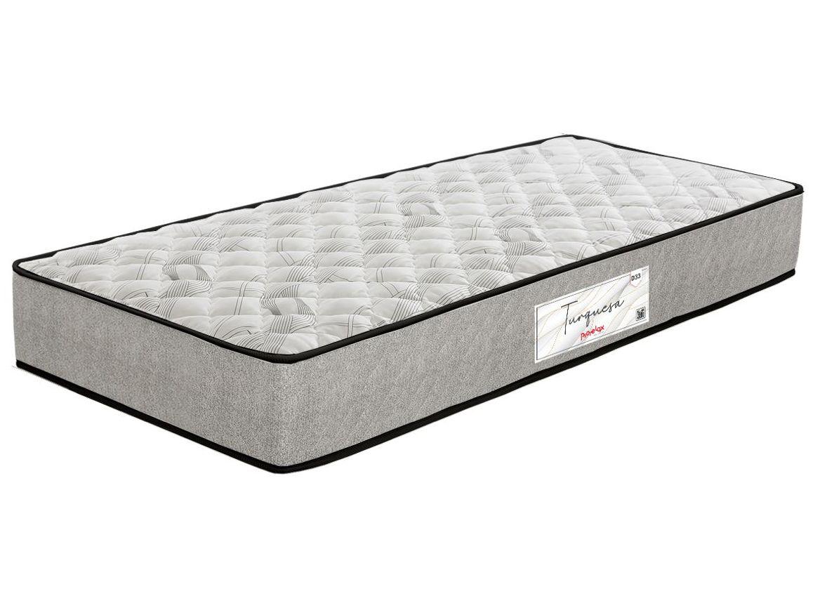 Colchão Solteiro de Espuma D33 14x78x188cm Turquesa