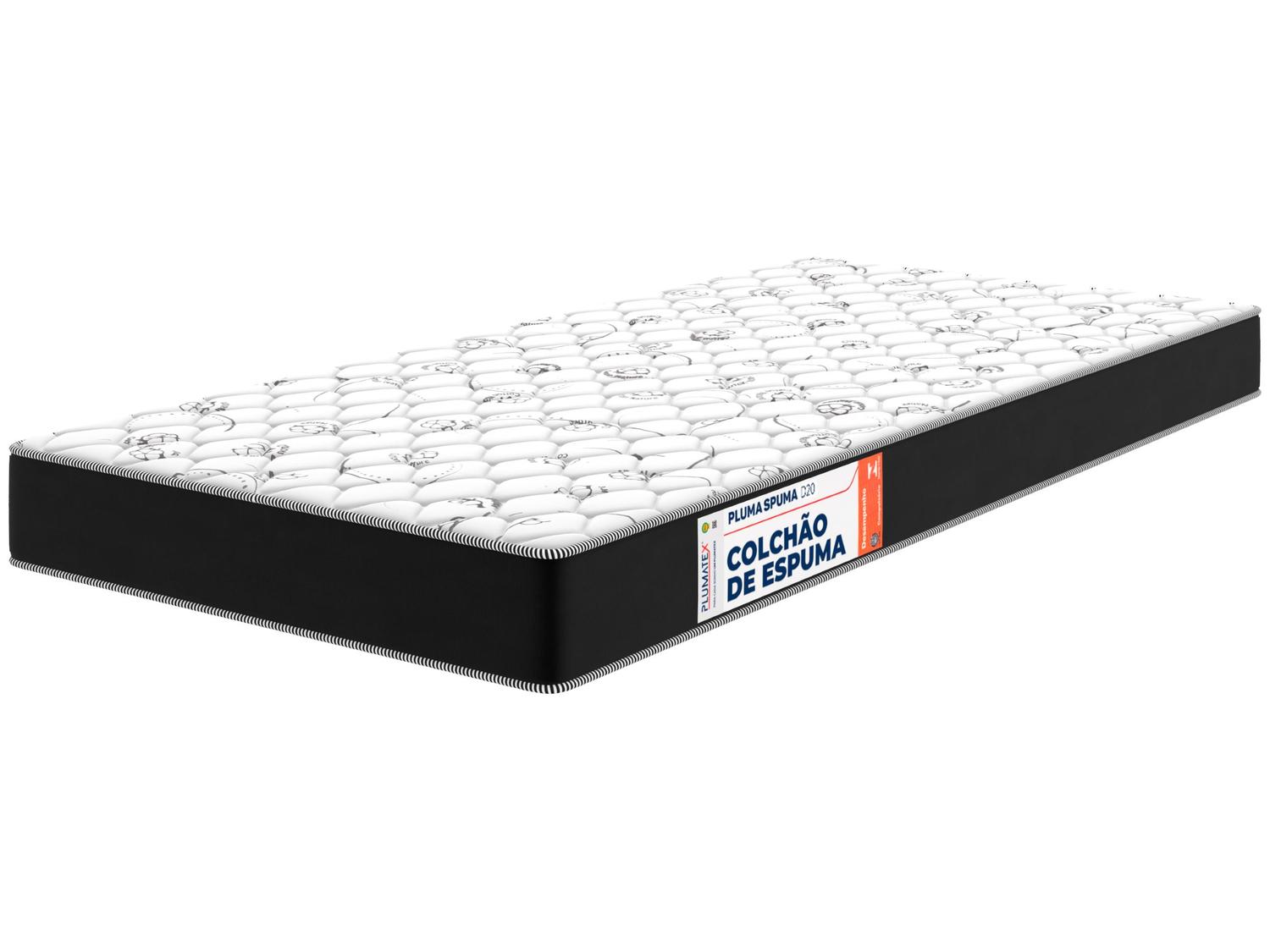 Colchão Solteiro Padrão Plumatex de Espuma D20 12x88x188cm Plumaspuma