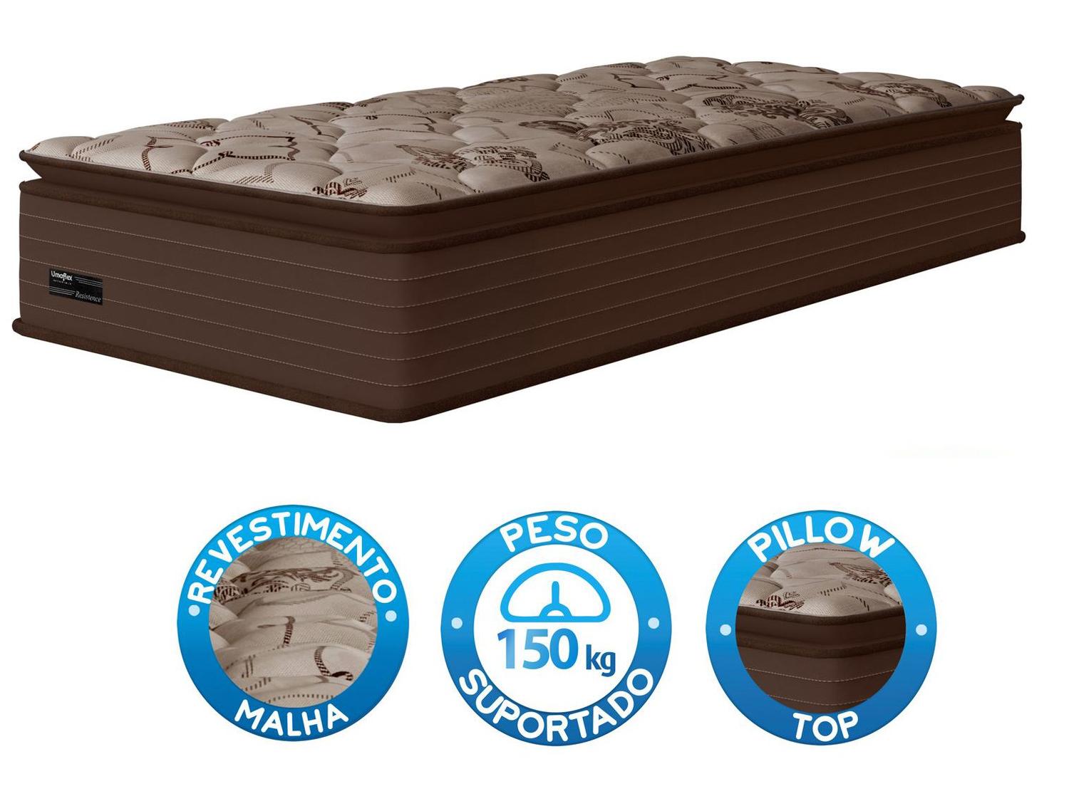 Colchão Solteiro Umaflex de Espuma 29x88x188cm Resistence