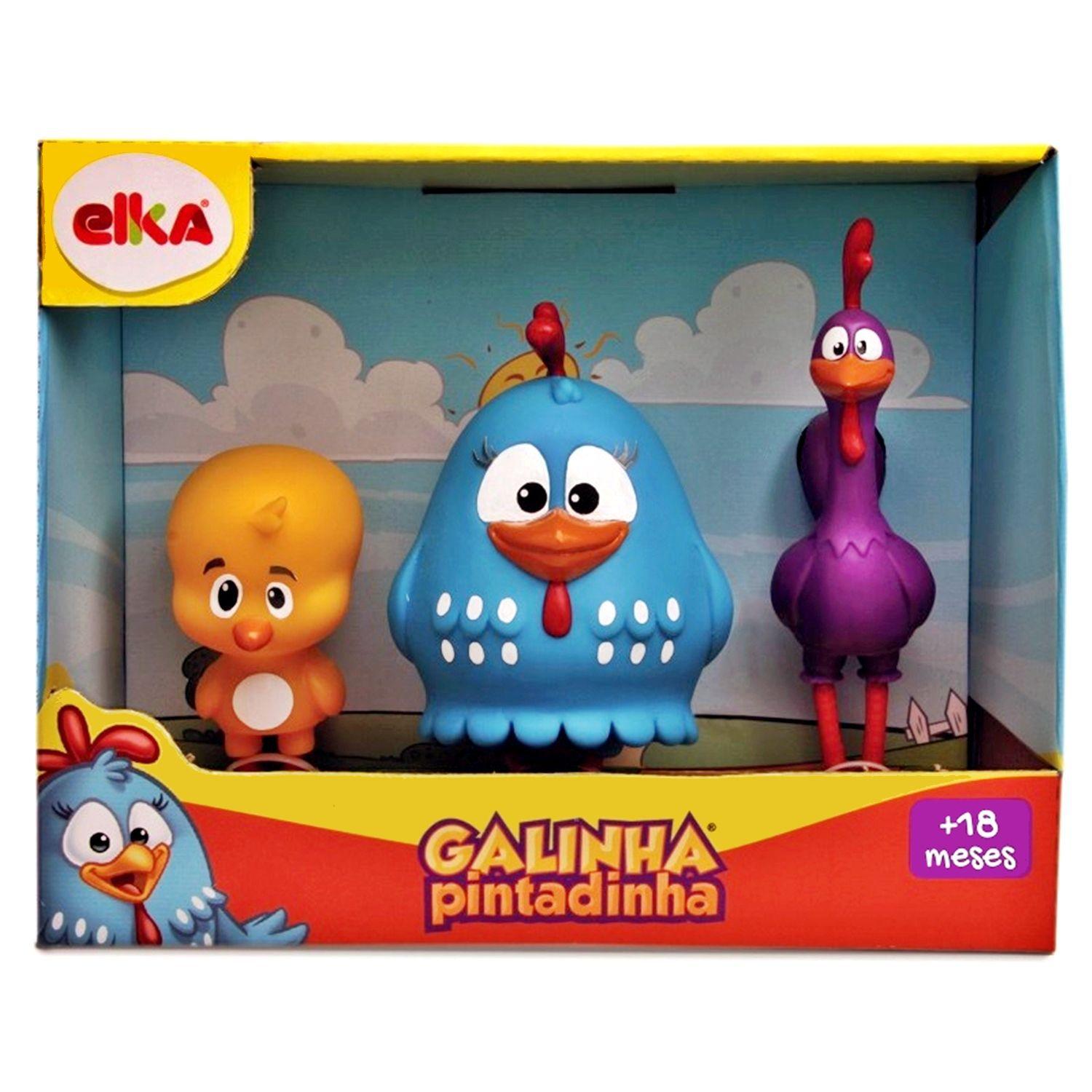 Coleção Família Galinha Pintadinha 3 Bonecos De Vinil - Elka - Elka ...
