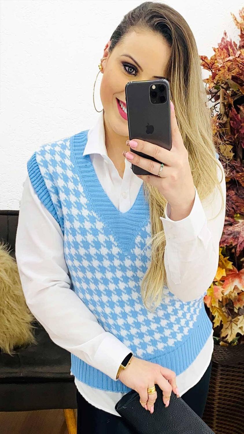 blusa colete tricot